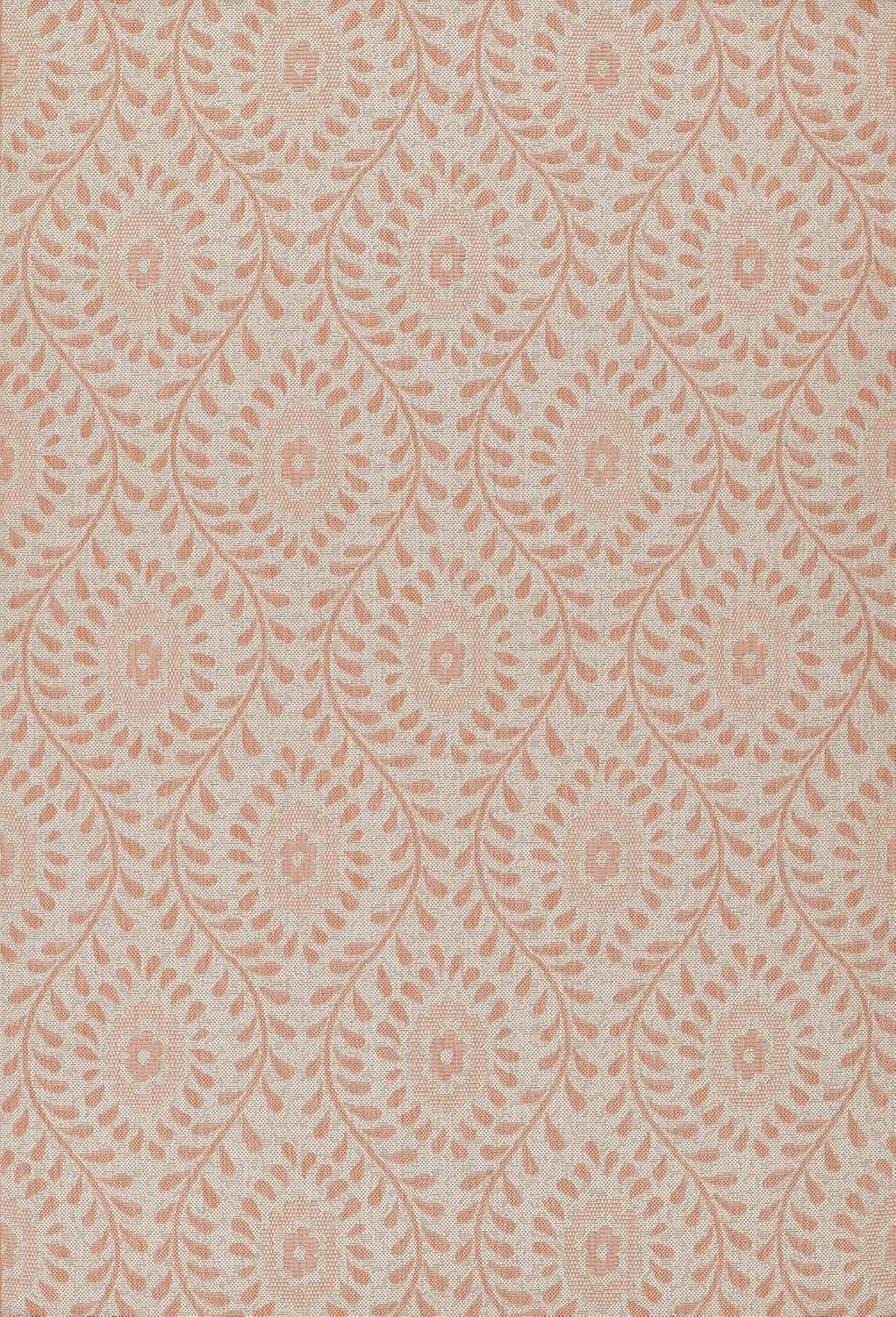 Momeni 9'x12' Riviera Adrian Area Rug Coral: Geometric Pattern, Indoor/Outdoor, Low Pile, Polypropylene, Machine Made