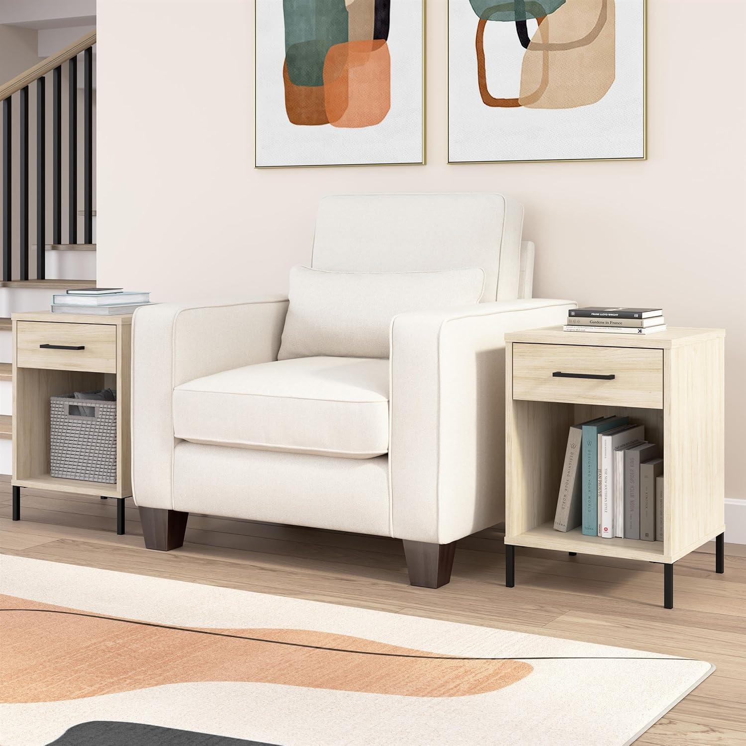 Essence End Table (Set of 2) in Natural Elm - Engineered Wood
