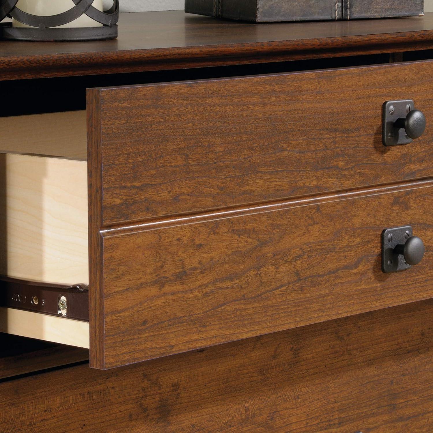 4 Drawer Carson Forge Chest Washington Cherry - Sauder: Space-Saving Vertical Storage, Metal Runners