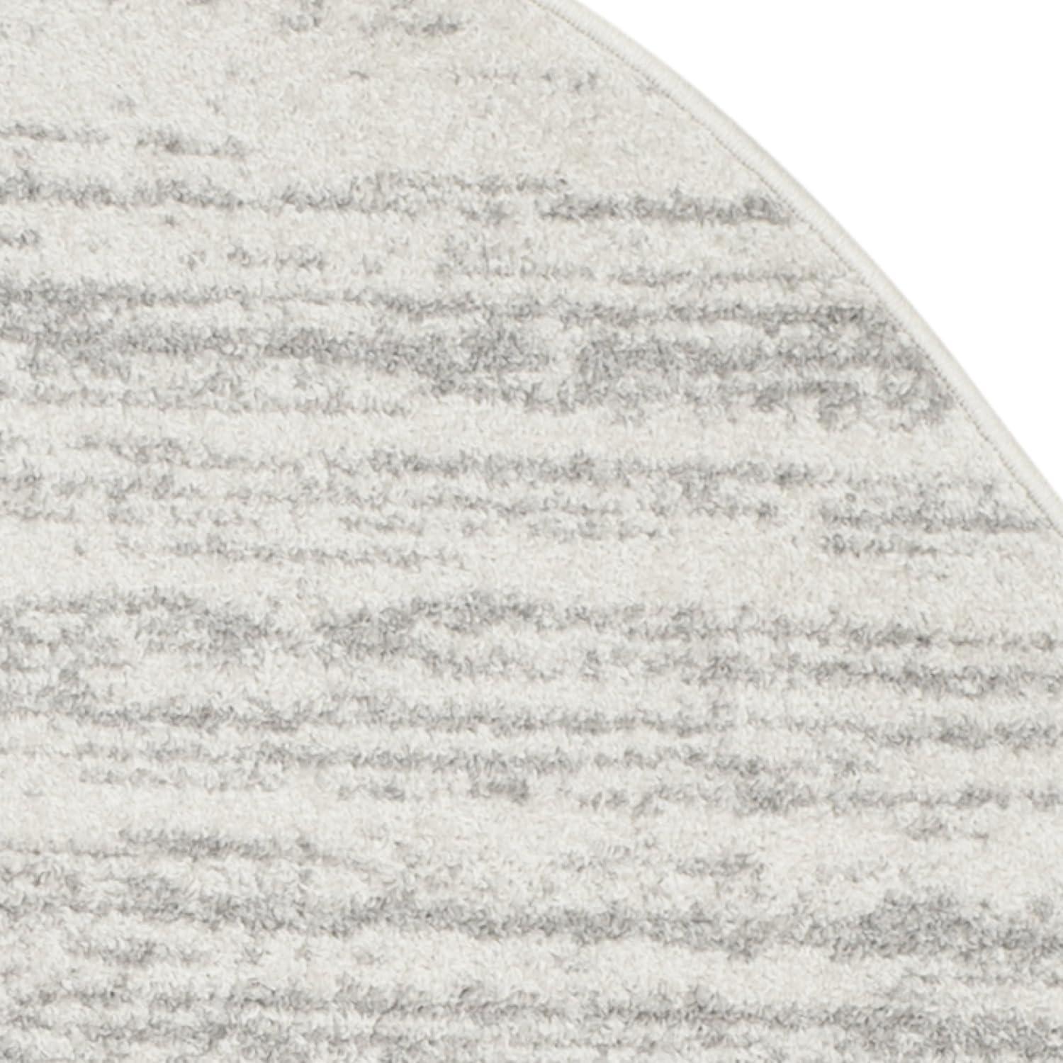 Adirondack ADR113 Machine Made Indoor Area Rug - Ivory/Silver - 4' Round - Safavieh