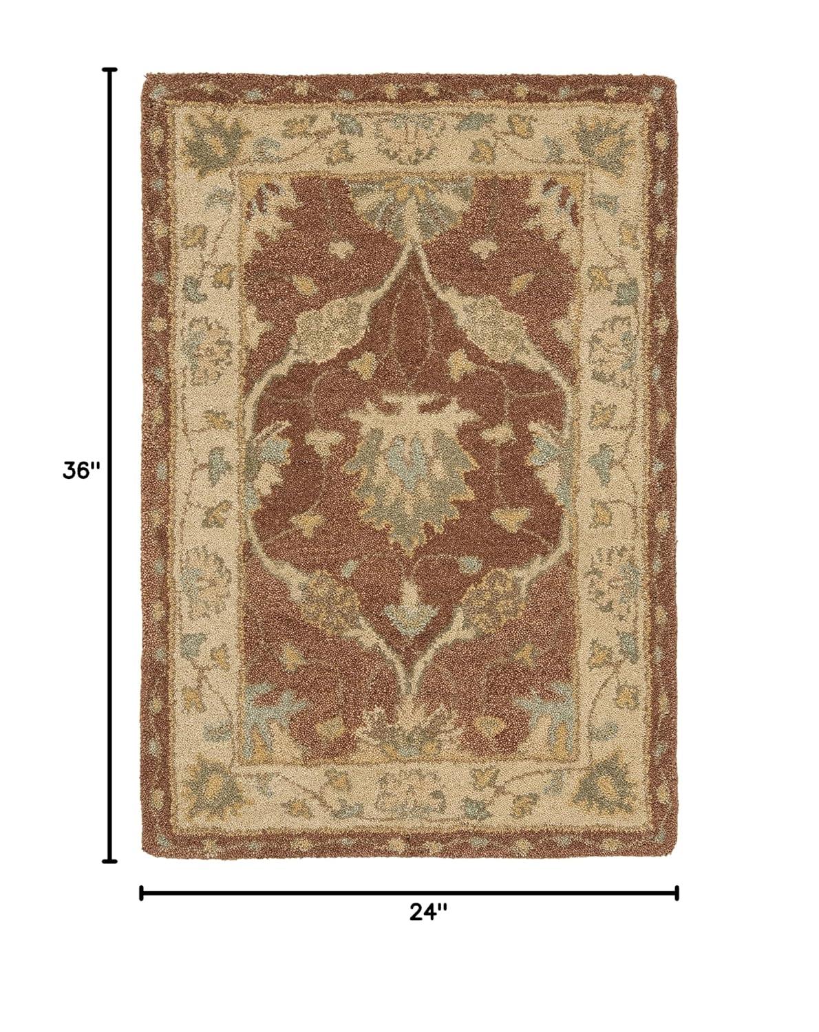 Antiquity AT315 Hand Tufted Accent Rug - Brown/Taupe - 2'x3' - Safavieh.