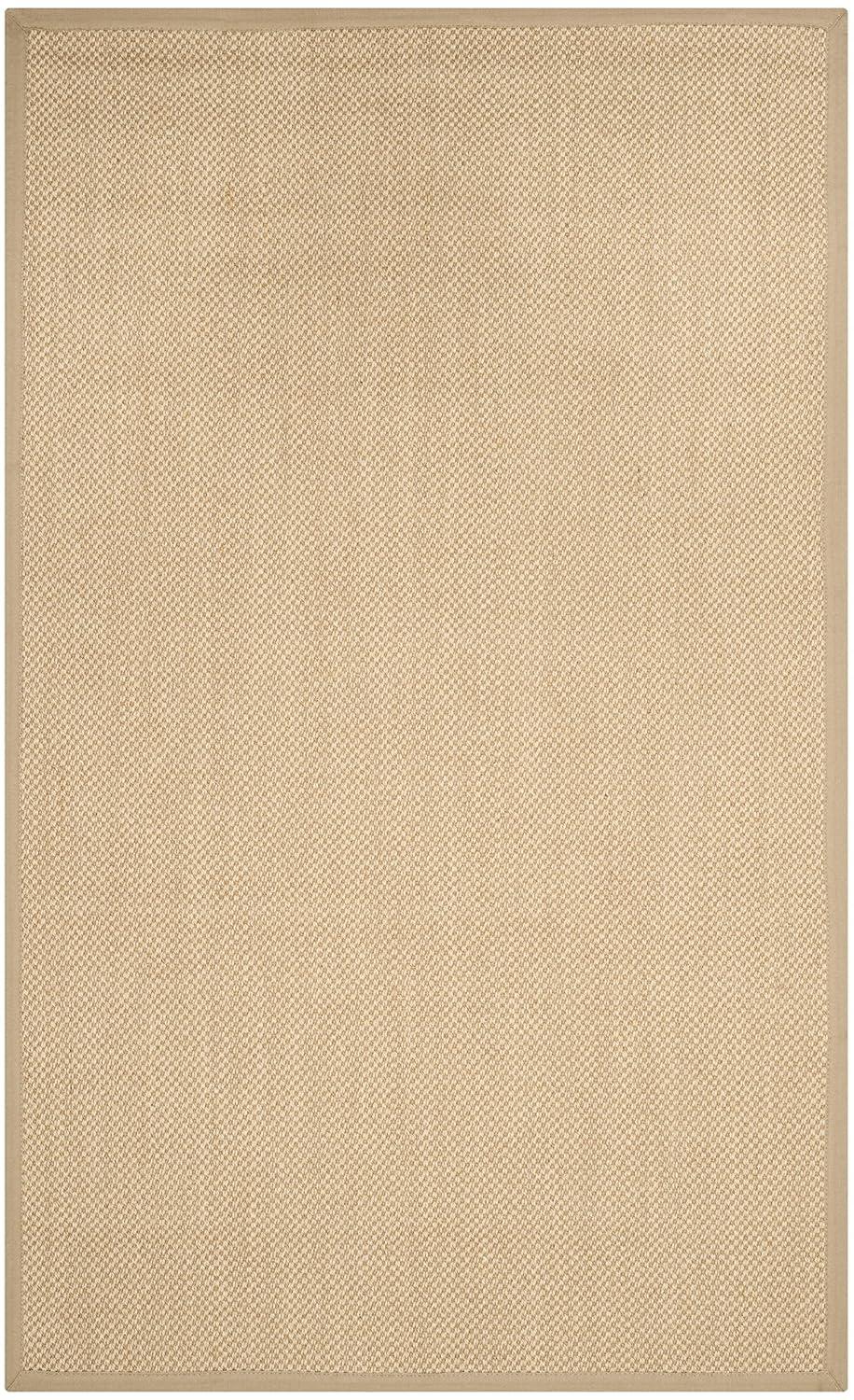 SAFAVIEH Natural Fiber Jovana Solid Area Rug, Maize/Linen, 6' x 8'
