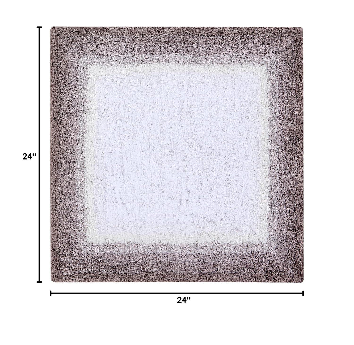 Better Trends Torrent 100% Cotton Tufted Non- Slip Backing Bath Rug 24" Square - Beige