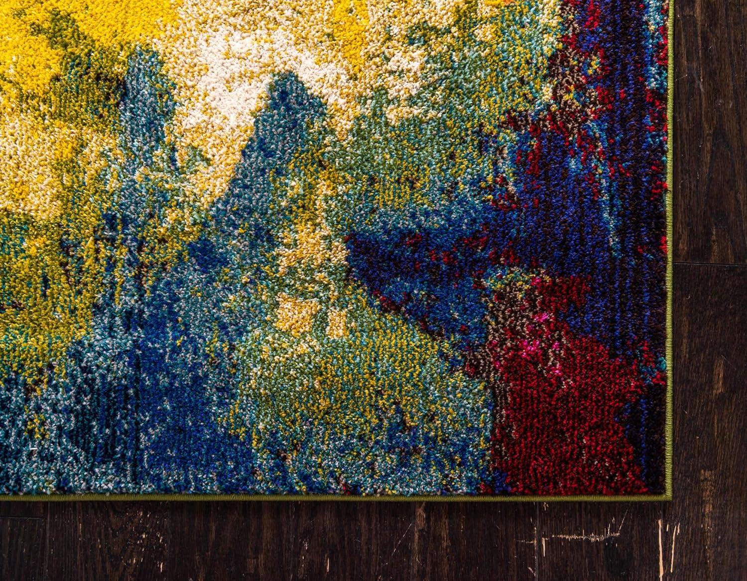 Unique Loom Estrella Collection Area Rug - Barris (10' 6" x 16' 5" Rectangle Multi/Beige)