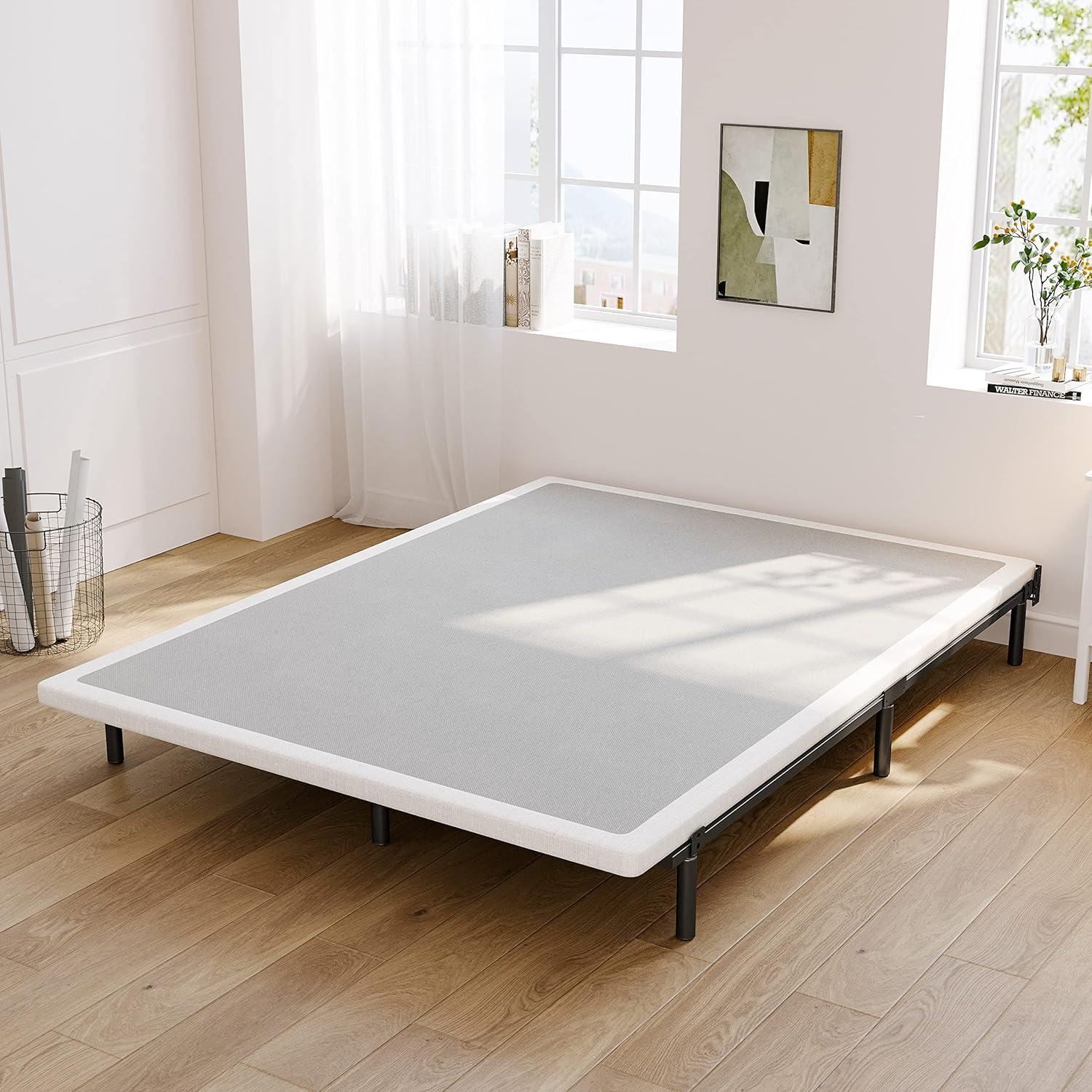 7 in. H Twin Box Spring, Heavy-Duty Metal Structure with Fabric Cover, Easy Assembly, Mattress Foundation