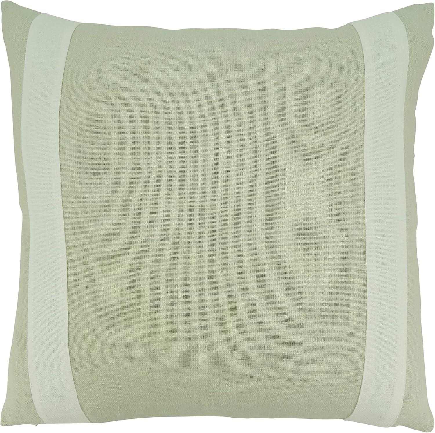Saro Lifestyle Band Design Throw Pillow Cover, 20", Beige