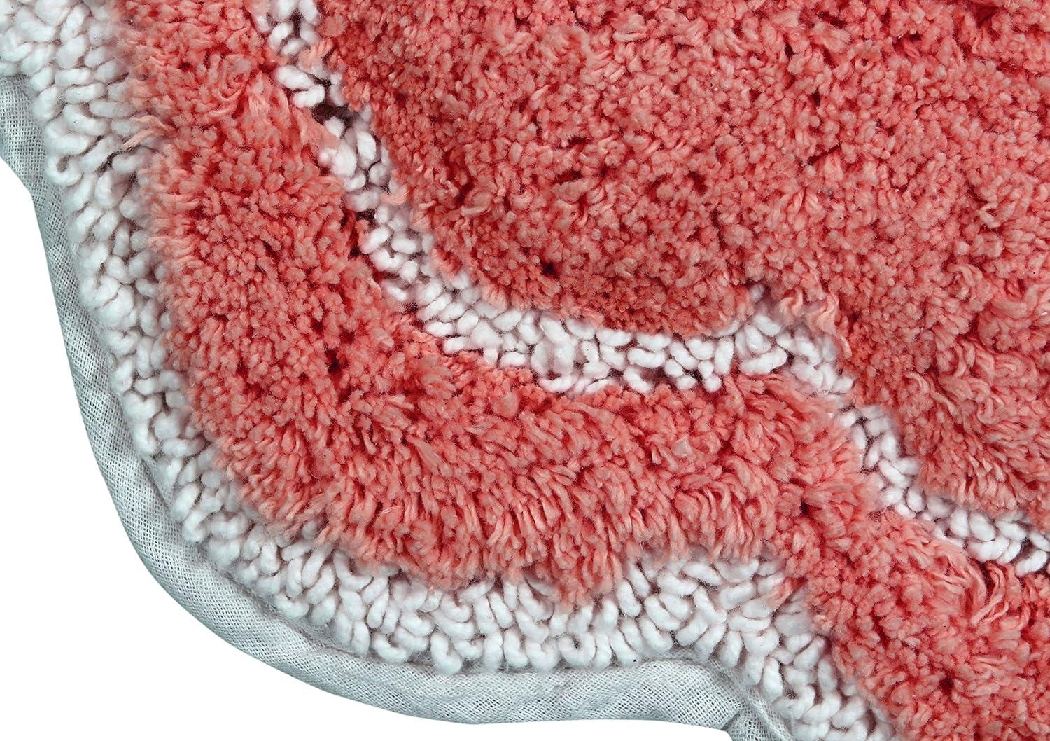 17"x24" Allure Collection Coral Cotton Tufted Bath Rug - Home Weavers