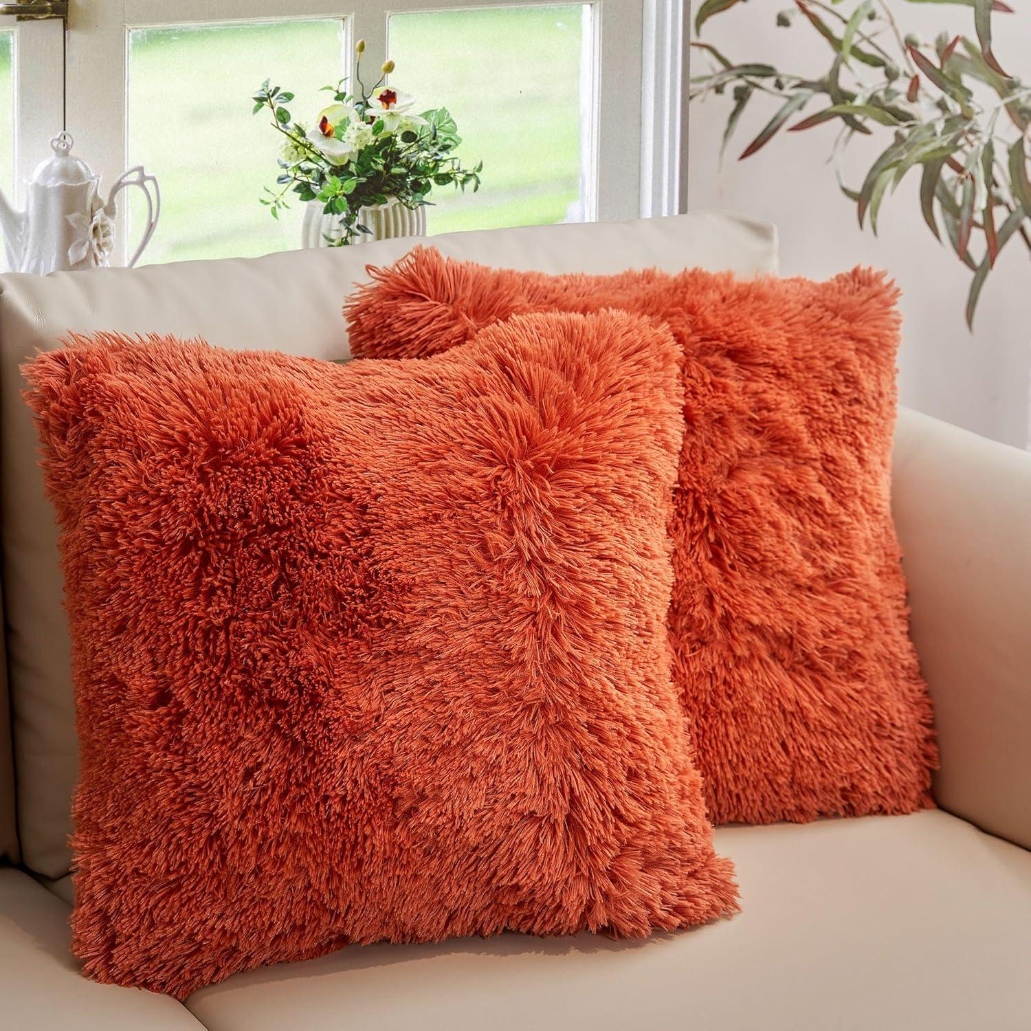 Faux Fur Throw Pillow