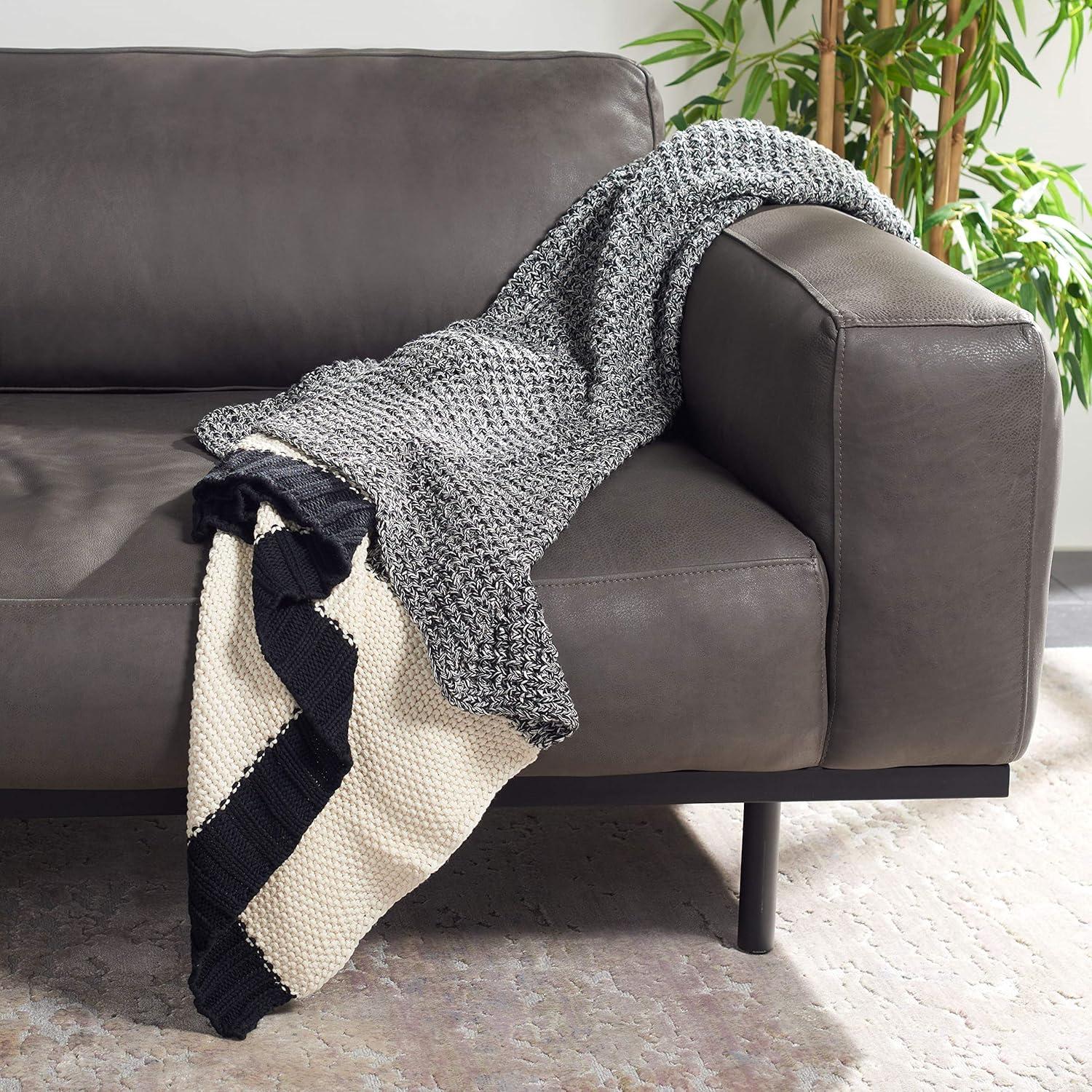 SAFAVIEH Pyrus Throw Blanket Beige / Grey