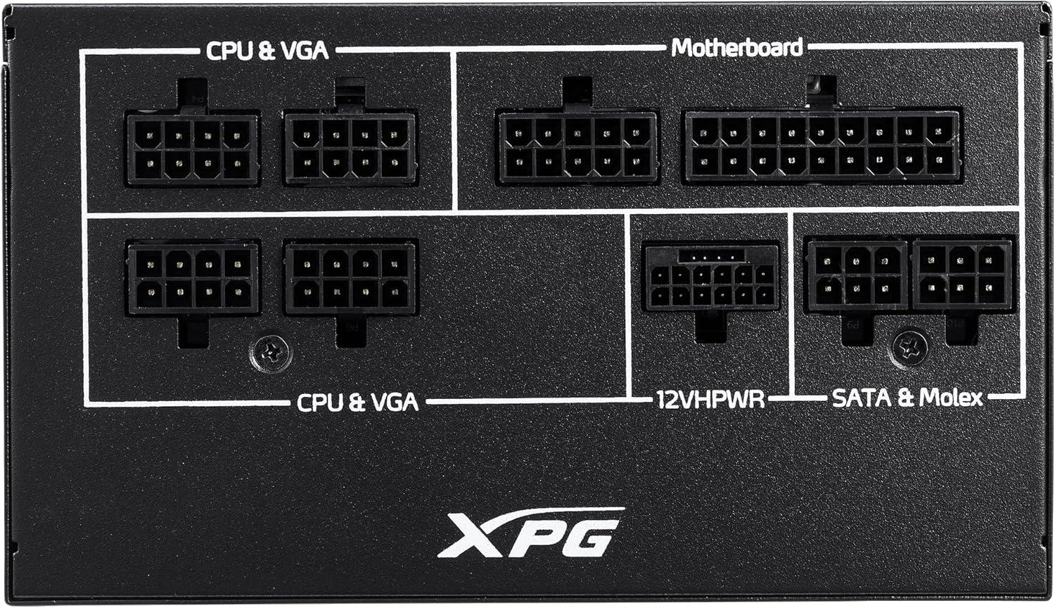 XPG Core Reactor II 1200W PCIE 5 & ATX 3.0 Power Supply - Full Modular - 80 Plus and Cybenetics GOLD Certified - 100% Japanese 105°C Capacitors (COREREACTORII1200G-BKCUS)