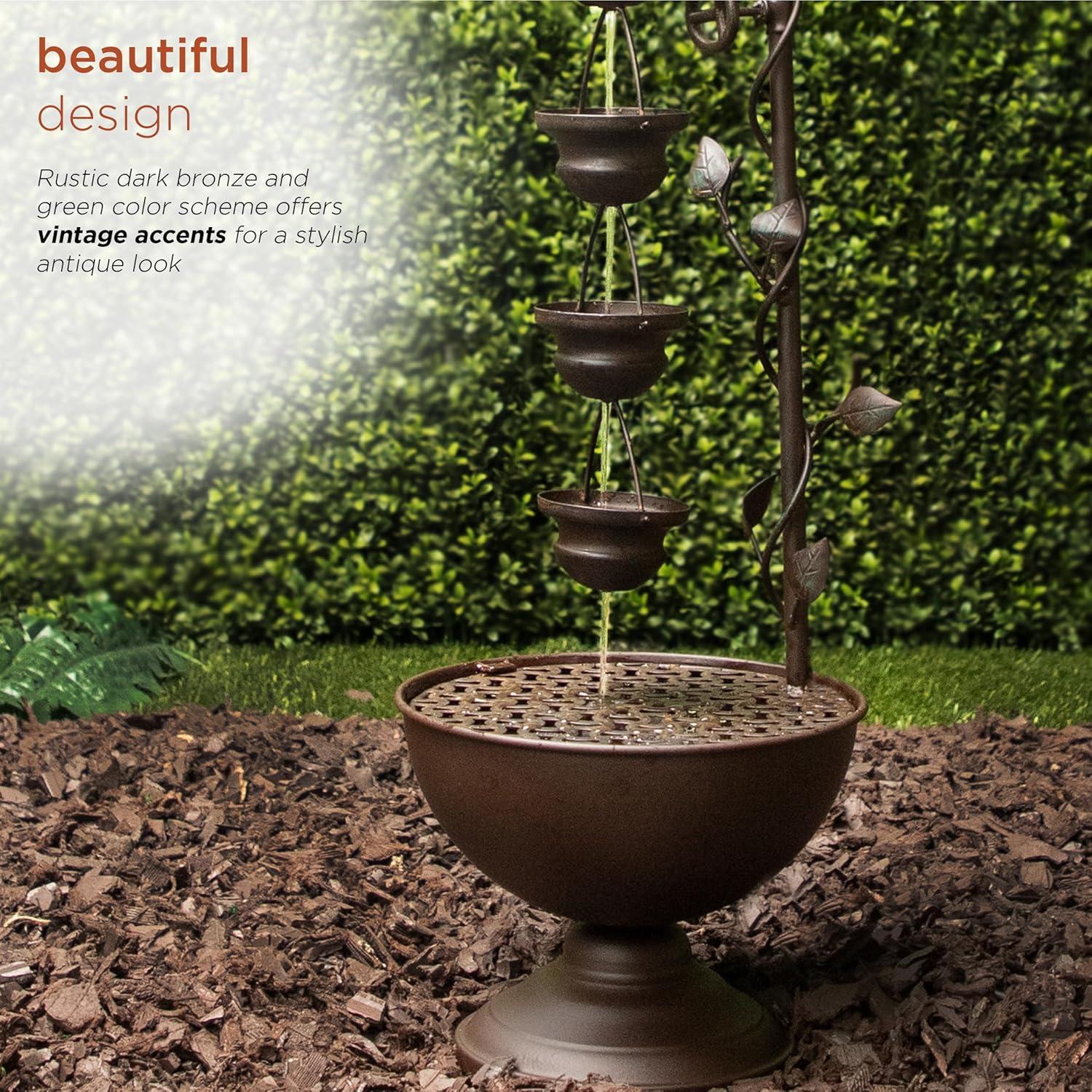 Gertrude Outdoor Metal Weather Resistant Floor Fountain