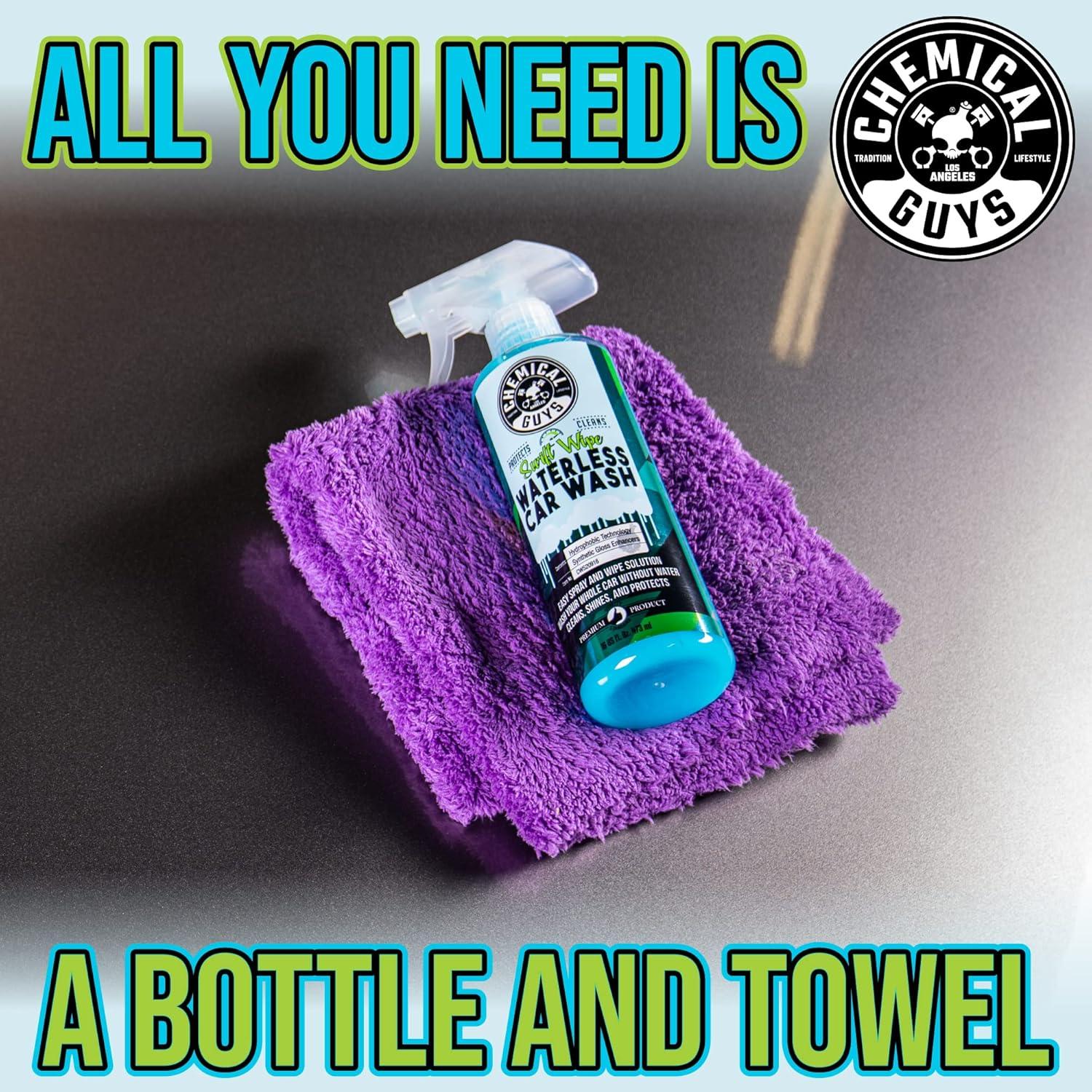 Chemical Guys Swift Wipe Waterless Car Wash: Liquid Car Cleaner, Automotive Cleaning Kit, Unscented Car Wipes