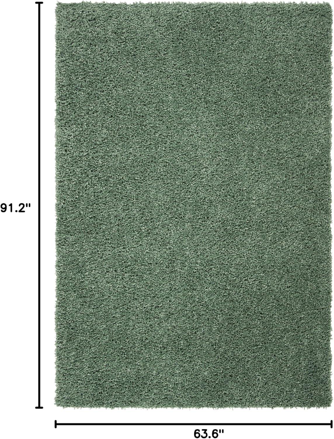 August Shag AUG200 Power Loomed Indoor Area Rug - Green - 5'3"x7'6" - Safavieh