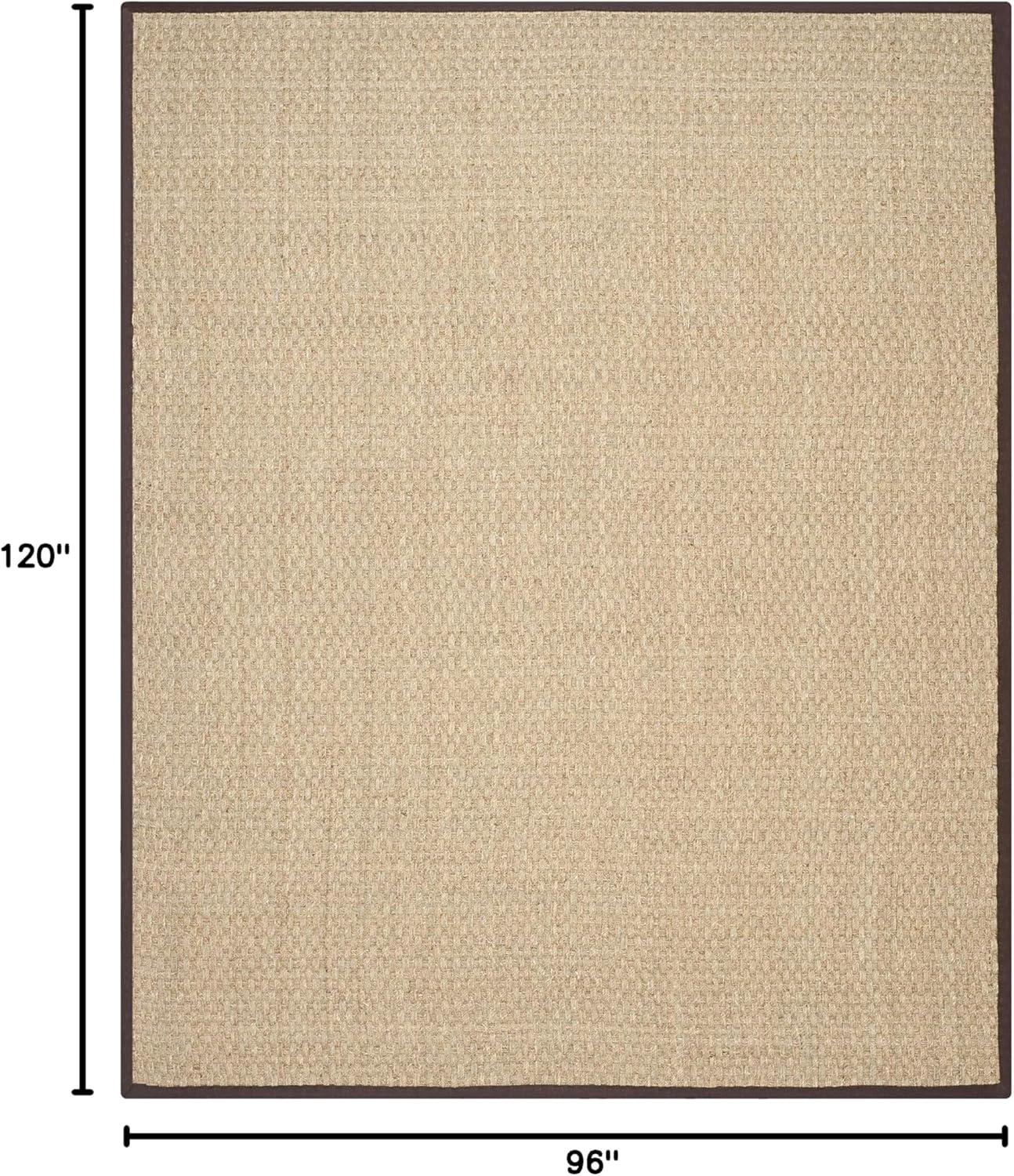 Natural Fiber NF114 Power Loomed Indoor Area Rug - Natural/Dark Brown - 8'x10' - Safavieh