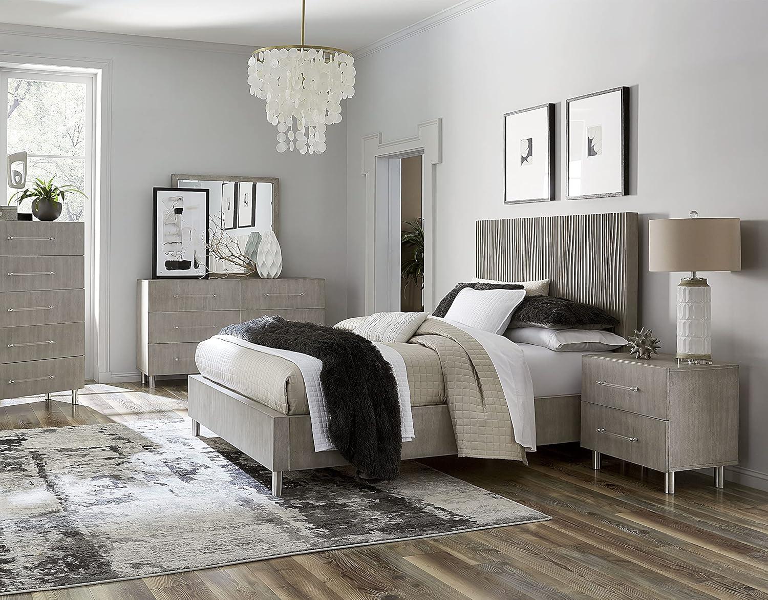 Modus Furniture Argento Nightstand in Misty Grey