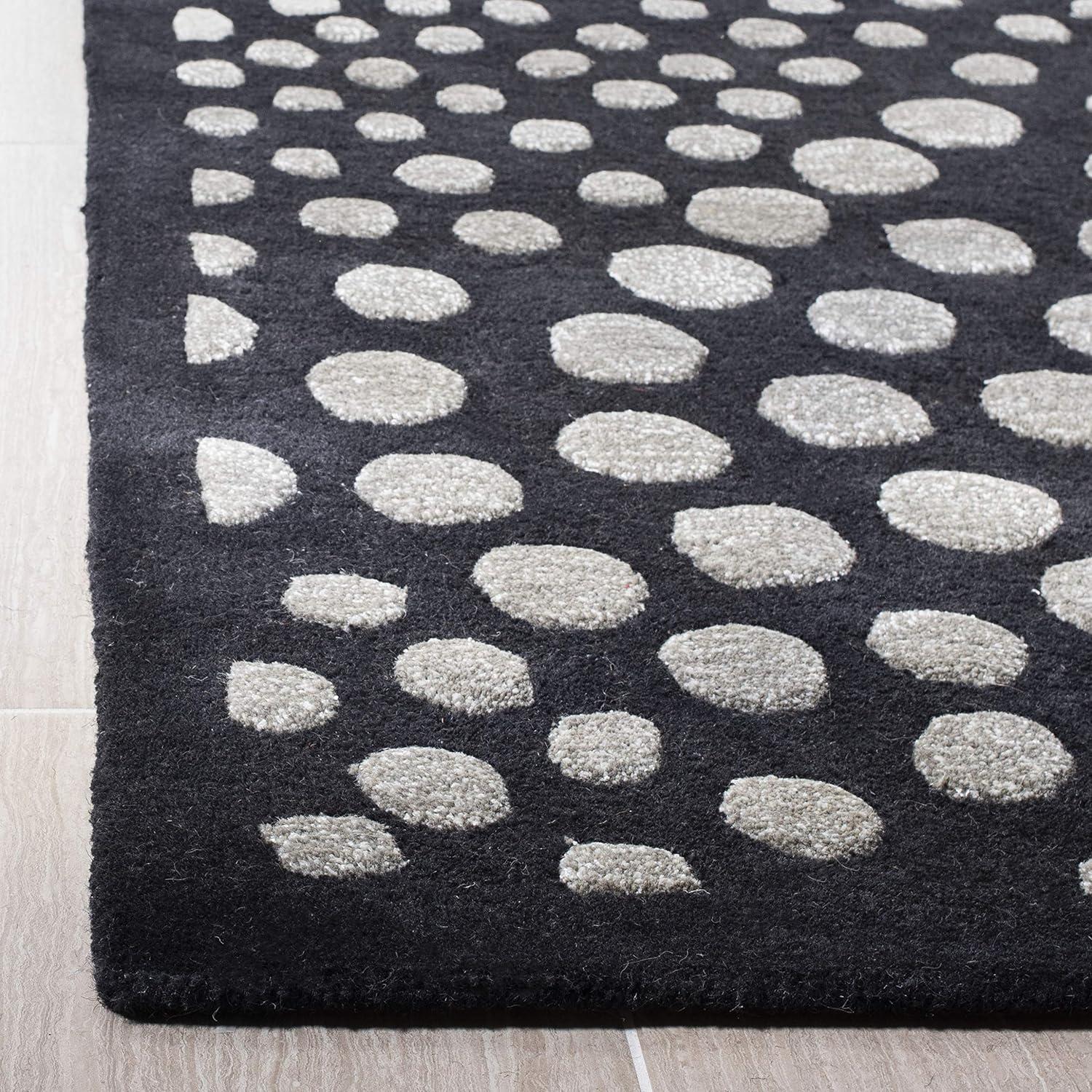 Soho SOH654 Hand Tufted Indoor Area Rug - Dark Grey - 5'x8' - Safavieh