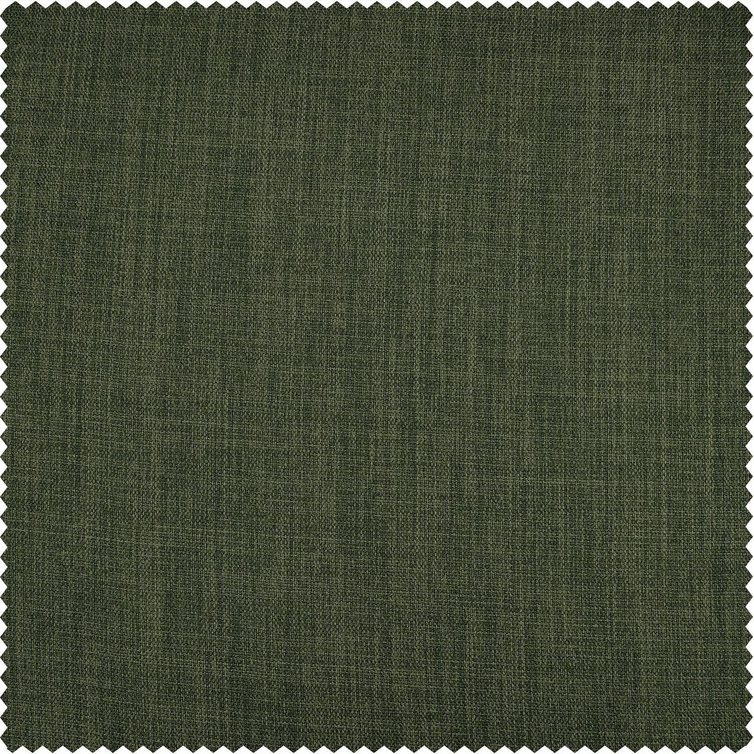 HPD Half Price Drapes Tuscany Green Faux Linen Room Darkening Curtains for Bedroom & Living Room Curtains (1 Panel), Door & Window Curtains 84 inches long, Rod Pocket Curtains, 50W X 84L