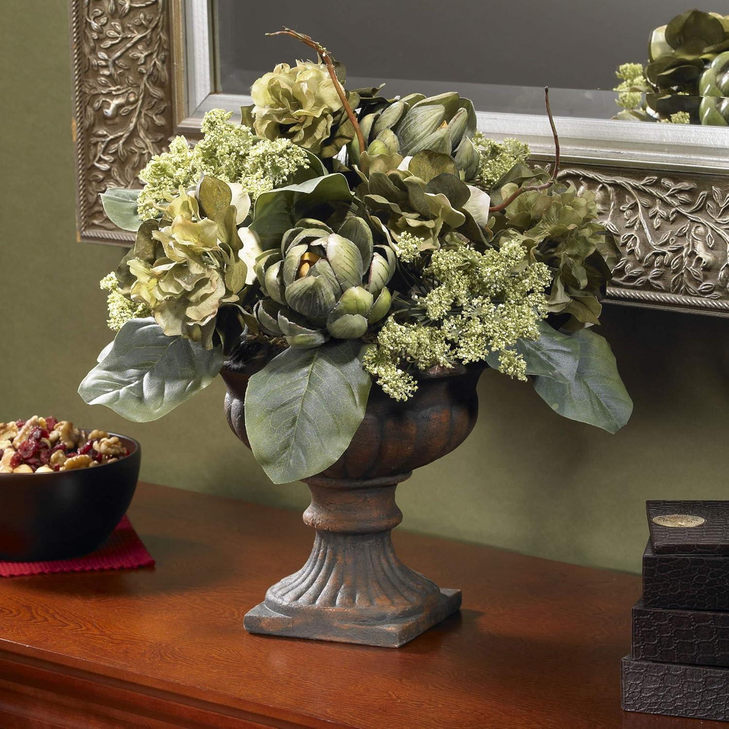 Nearly Natural Artichoke Centerpiece Silk Flower Arrangement