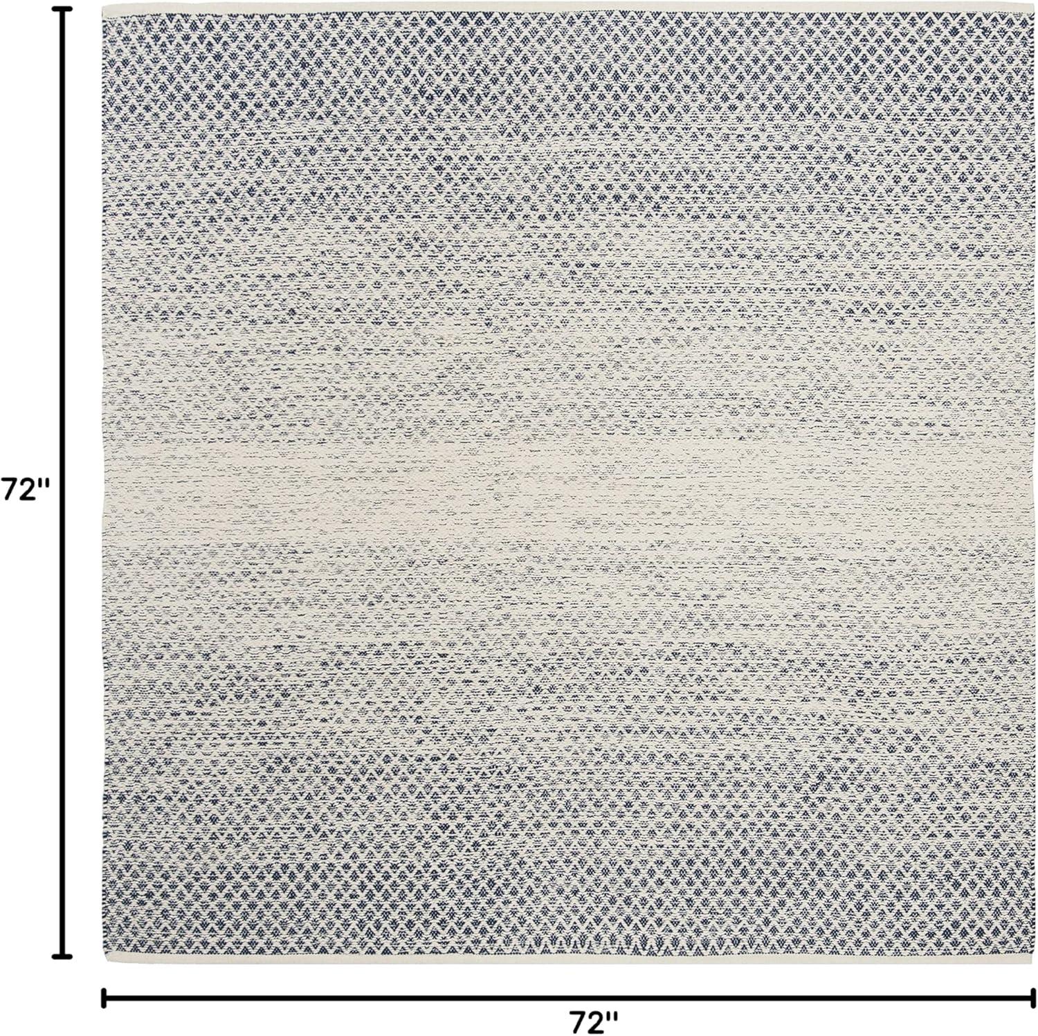Montauk MTK601 Hand Woven Indoor Area Rug - Navy/Ivory - 6'x6' - Safavieh