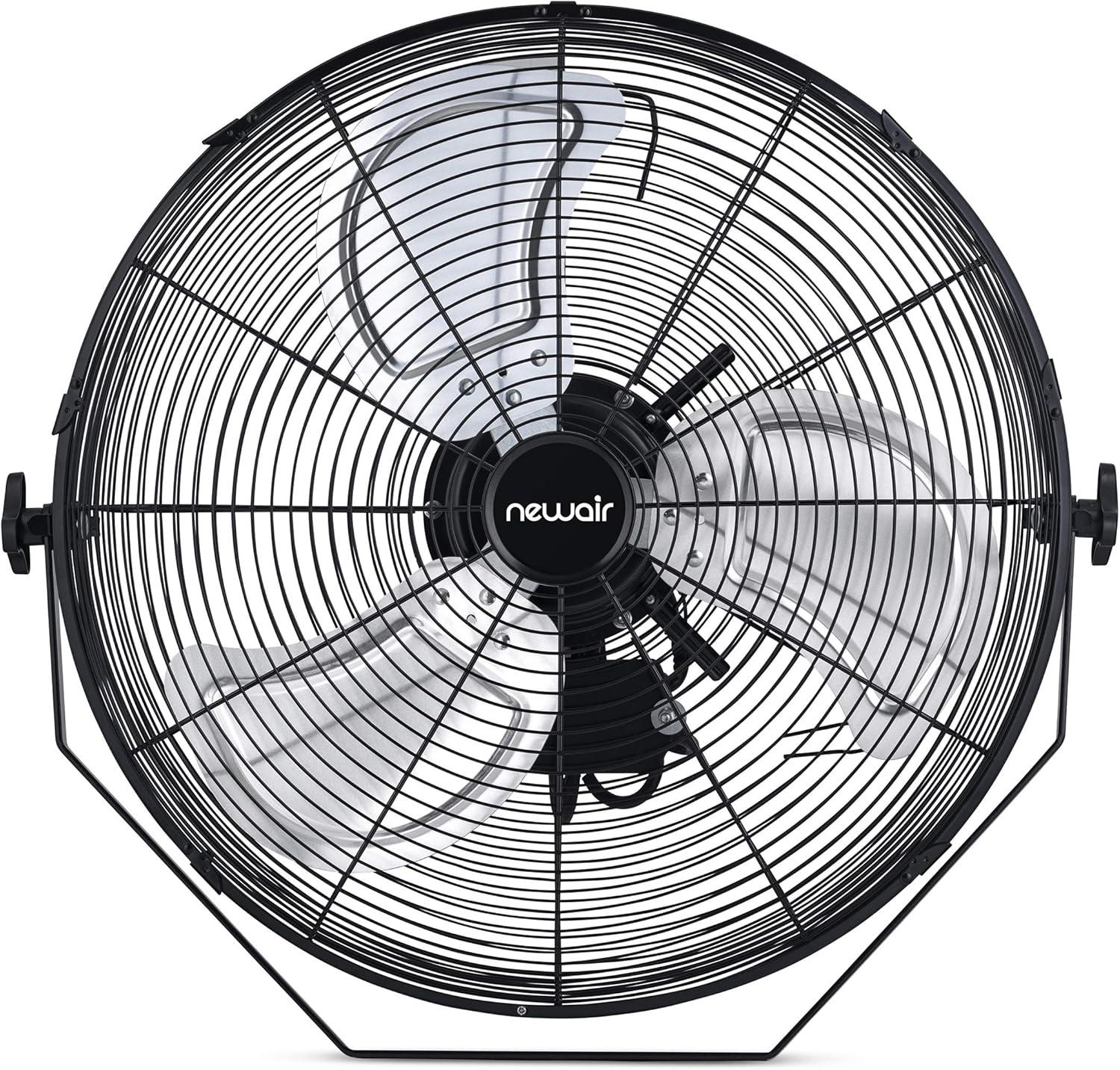 Newair Outdoor High Velocity Wall Mounted Fan with 3 Fan Speeds