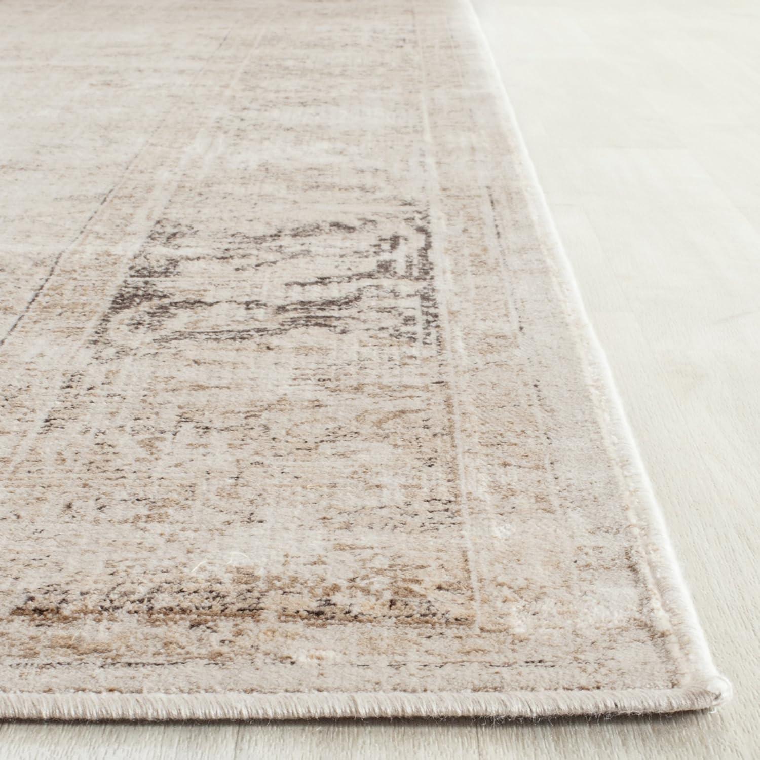 Vintage VTG117 Power Loomed Indoor Skid-Resistant Area Rug - Stone - 4'x5'7" - Safavieh