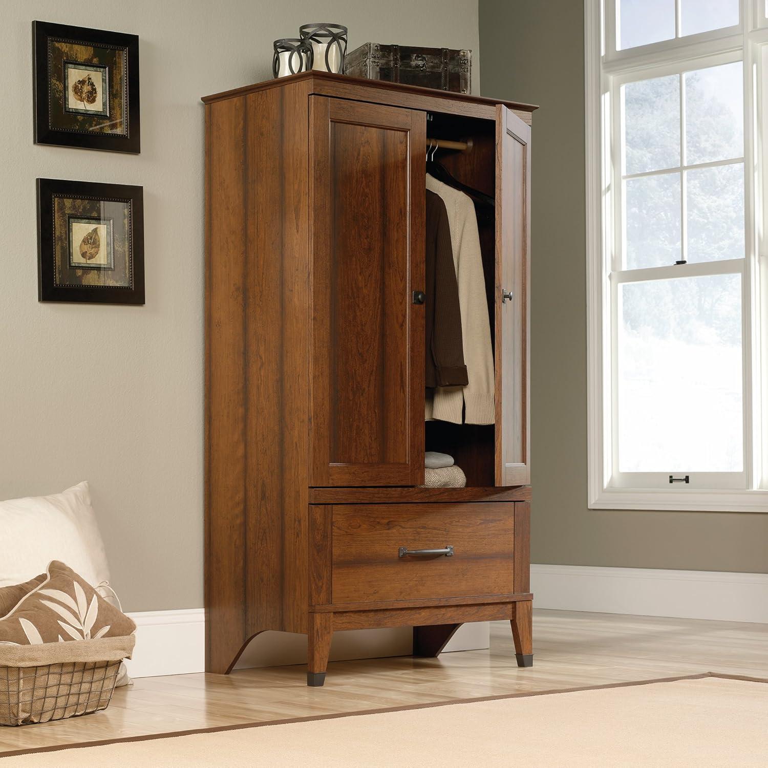 Sauder Carson Forge Armoire, Washington Cherry Finish