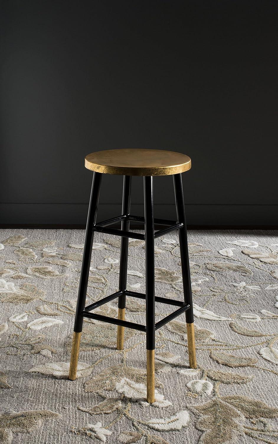 Emery Dipped Gold Leaf Bar Stool  - Safavieh