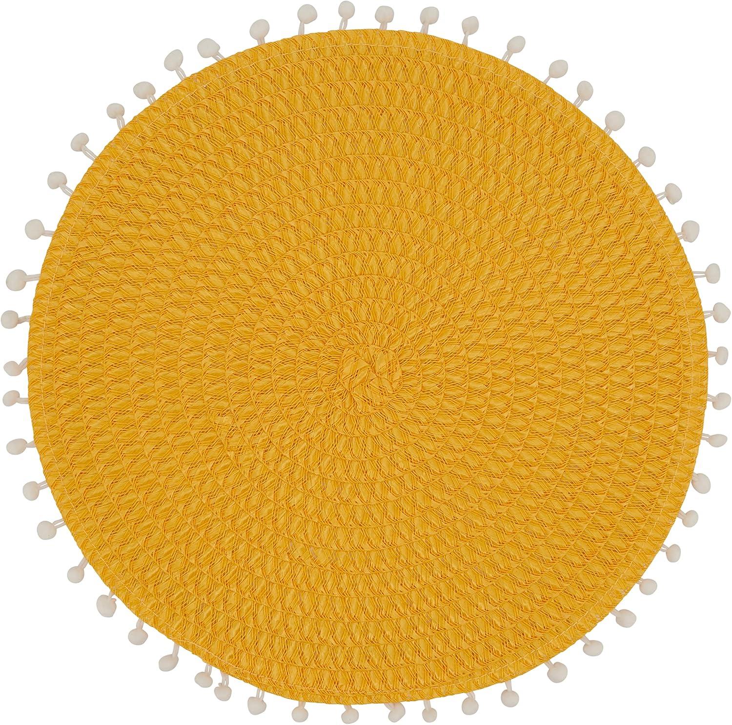 Brielle Polypropylene Plastic No Pattern Round Placemat