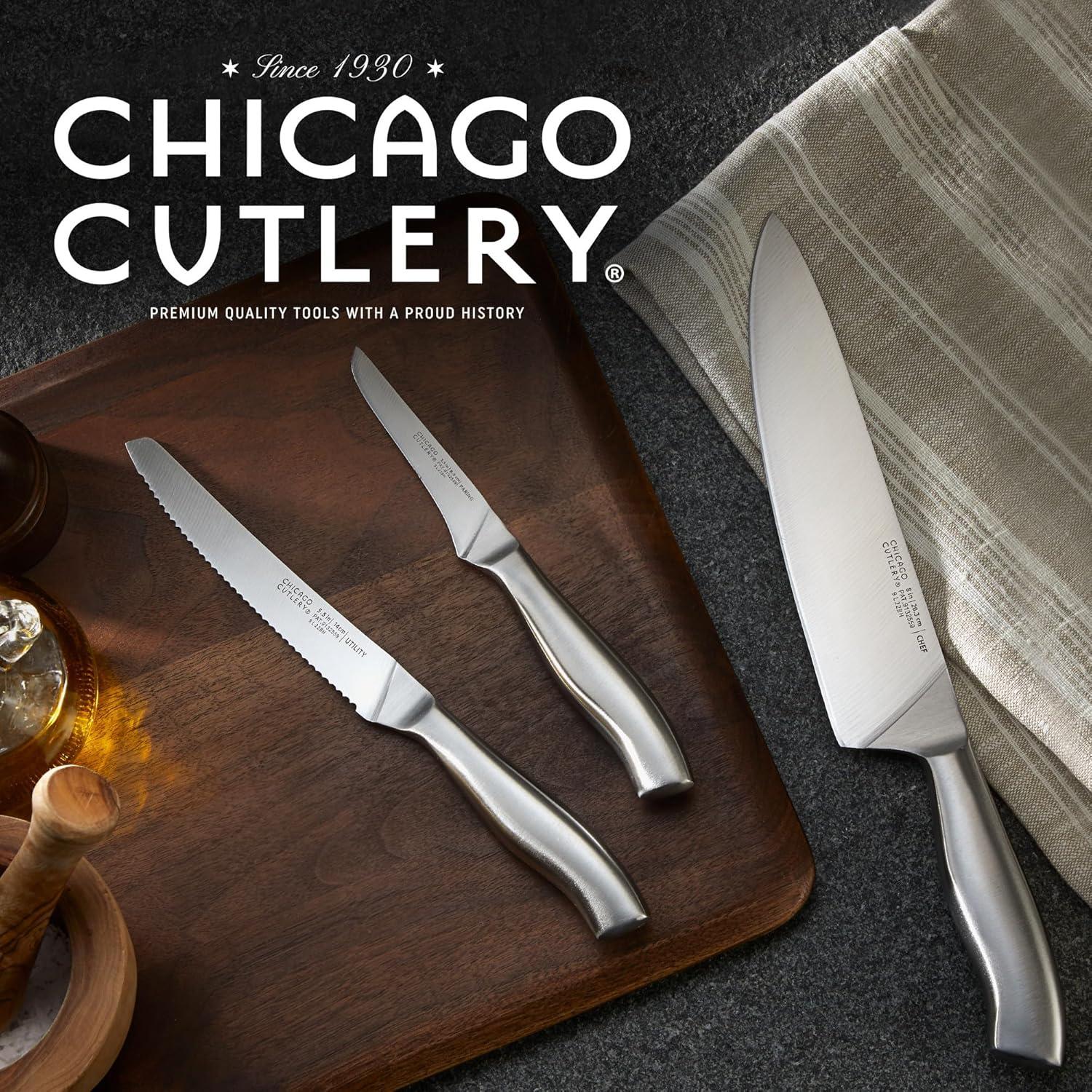 Chicago Cutlery Insignia Steel 3-Piece Stainless Steel Kitchen Knife Set