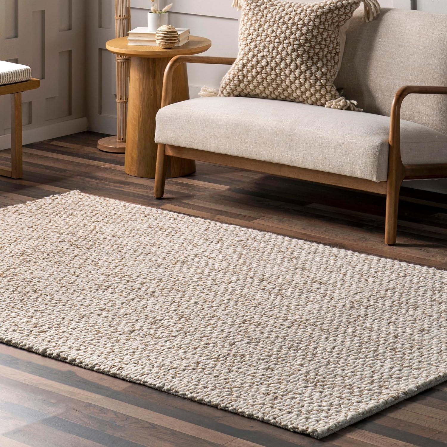 Nuloom Enida Casual Farmhouse Wool Blend Indoor Area Rug