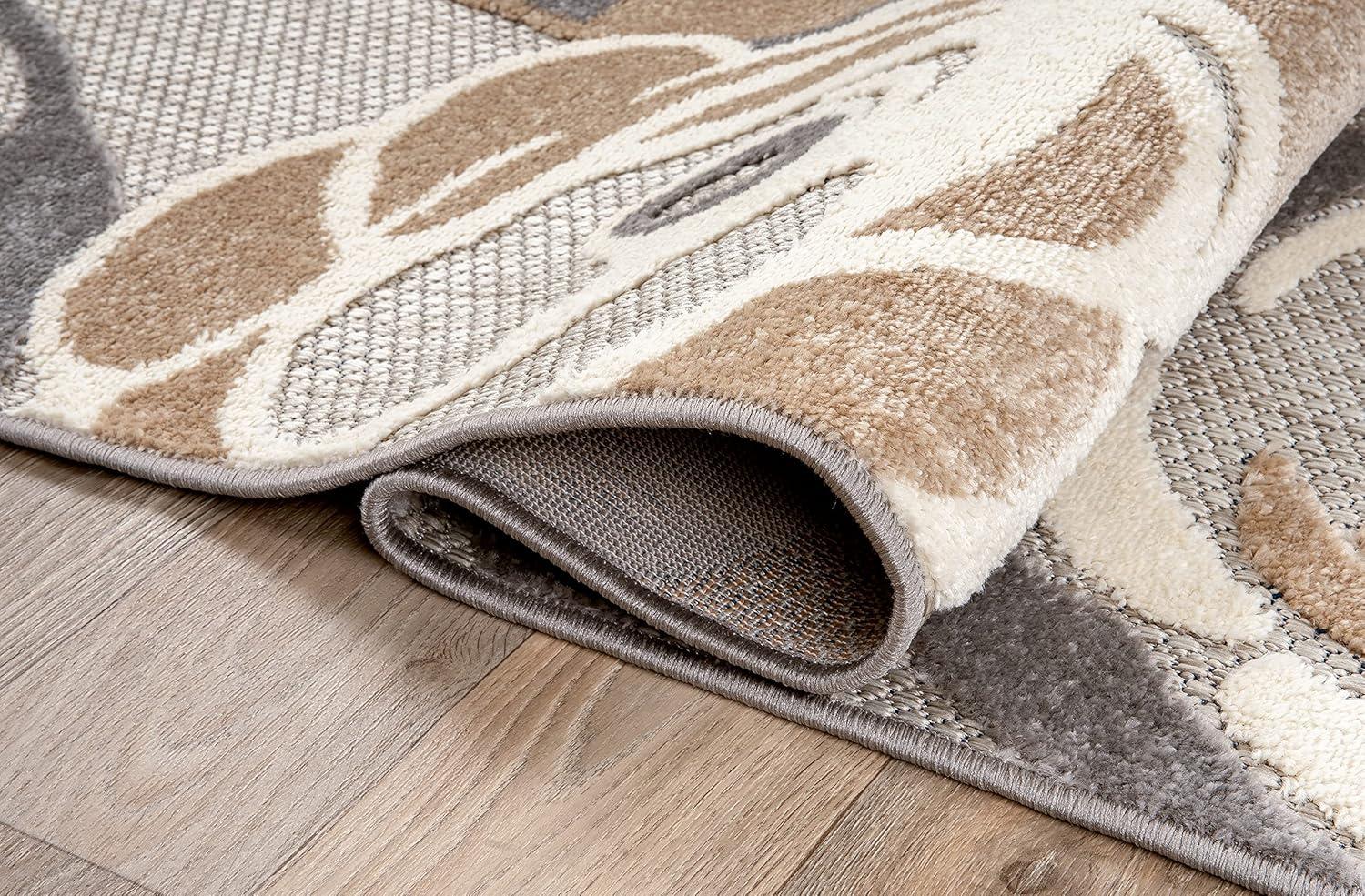 World Rug Gallery Modern Floral Indoor/Outdoor Area Rug