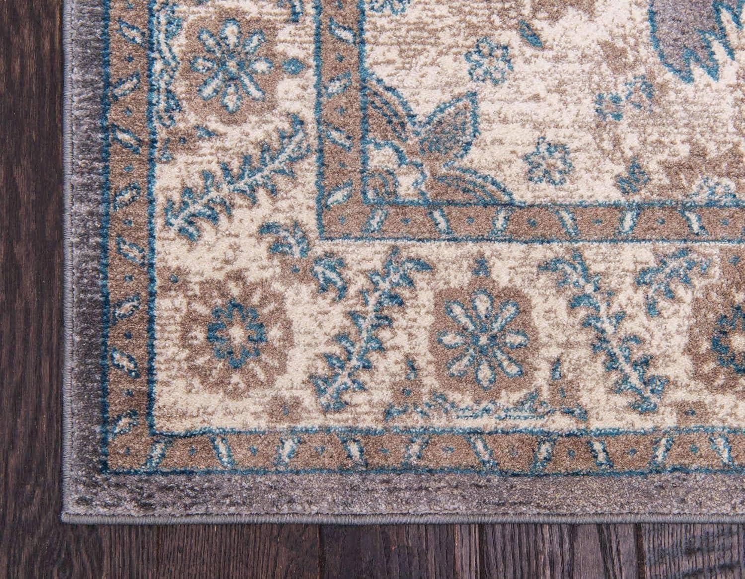 Unique Loom 7' 1 x 10' 0 Gray Salzburg Altstadt Area Rug