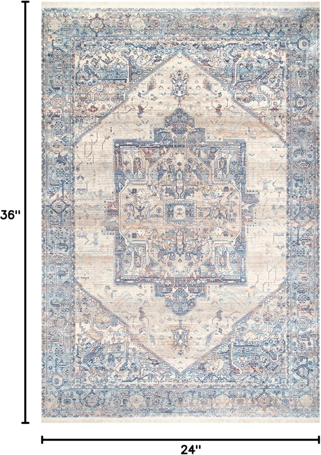 Nuloom Harriet Vintage Medallion Fringe Indoor Area Rug