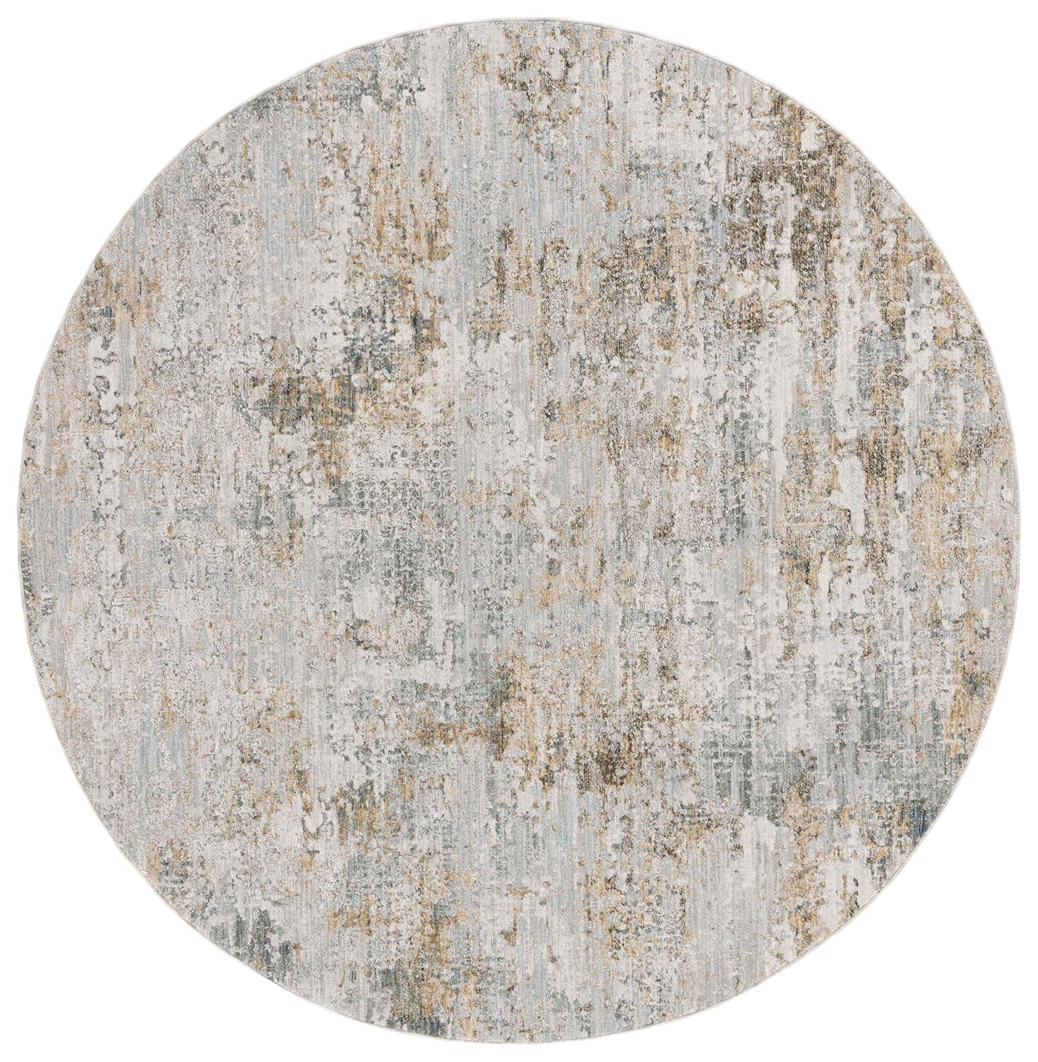 Adrianna ADN200 Machine Made Indoor Area Rug - Blue/Gold - 8'x10' - Safavieh