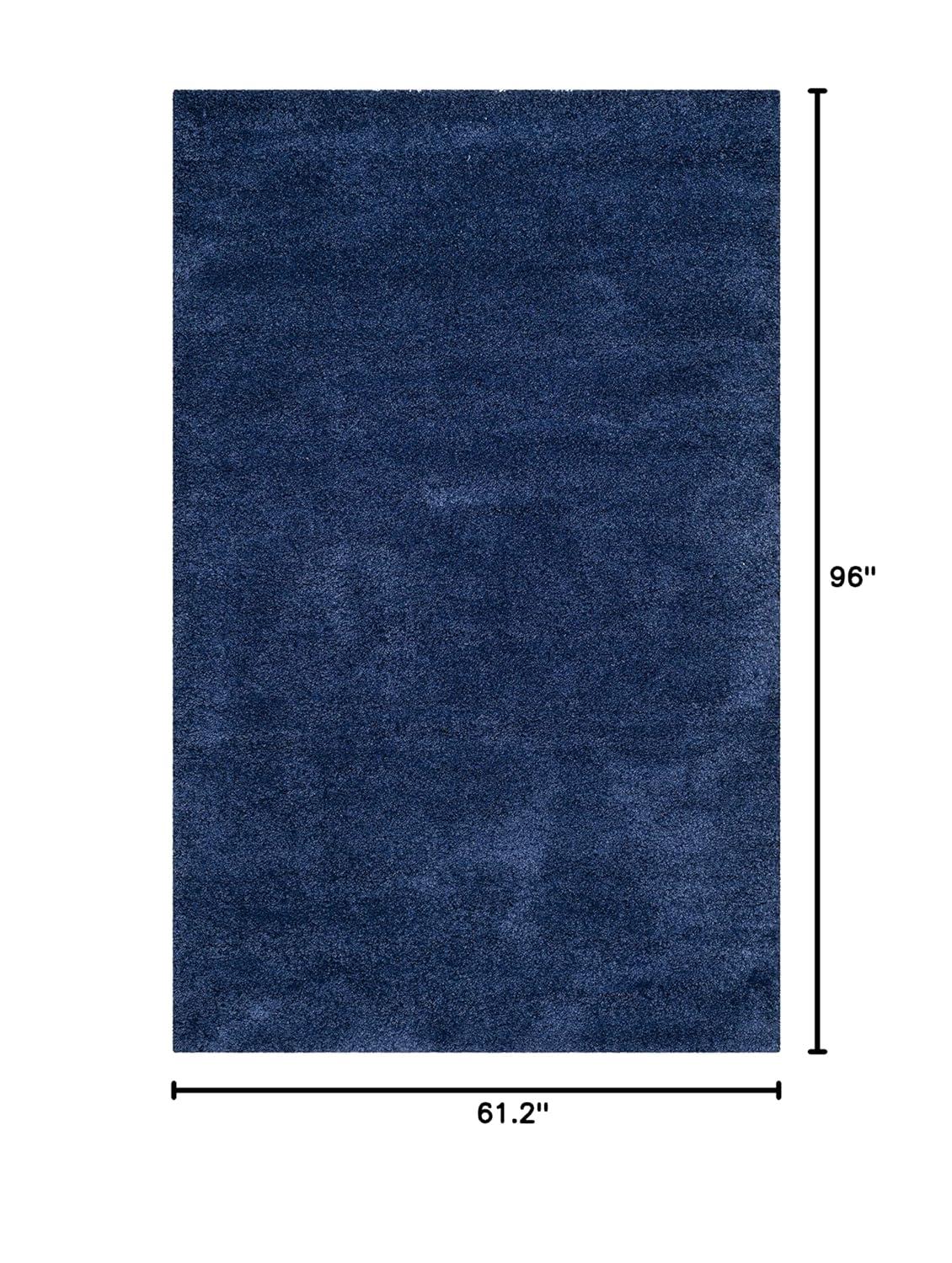 Milan Shag SG180 Power Loomed Indoor Area Rug - Navy - 5'1"x8' - Safavieh