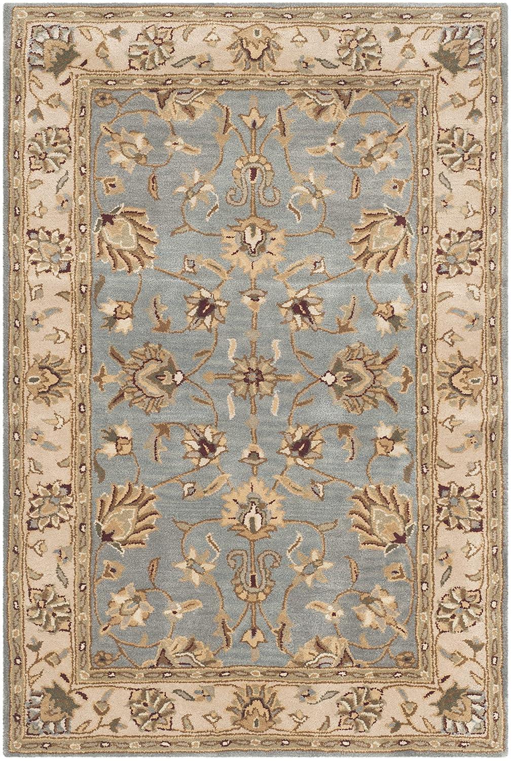 Royalty ROY343 Hand Tufted Area Rug - Blue/Beige - 6'x9' - Safavieh.