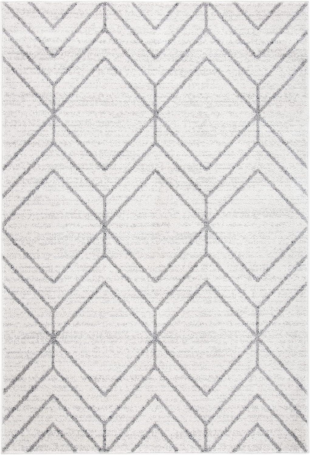 SAFAVIEH Adirondack Caitriona Geometric Area Rug, Light Grey/Dark Grey, 10' x 14'