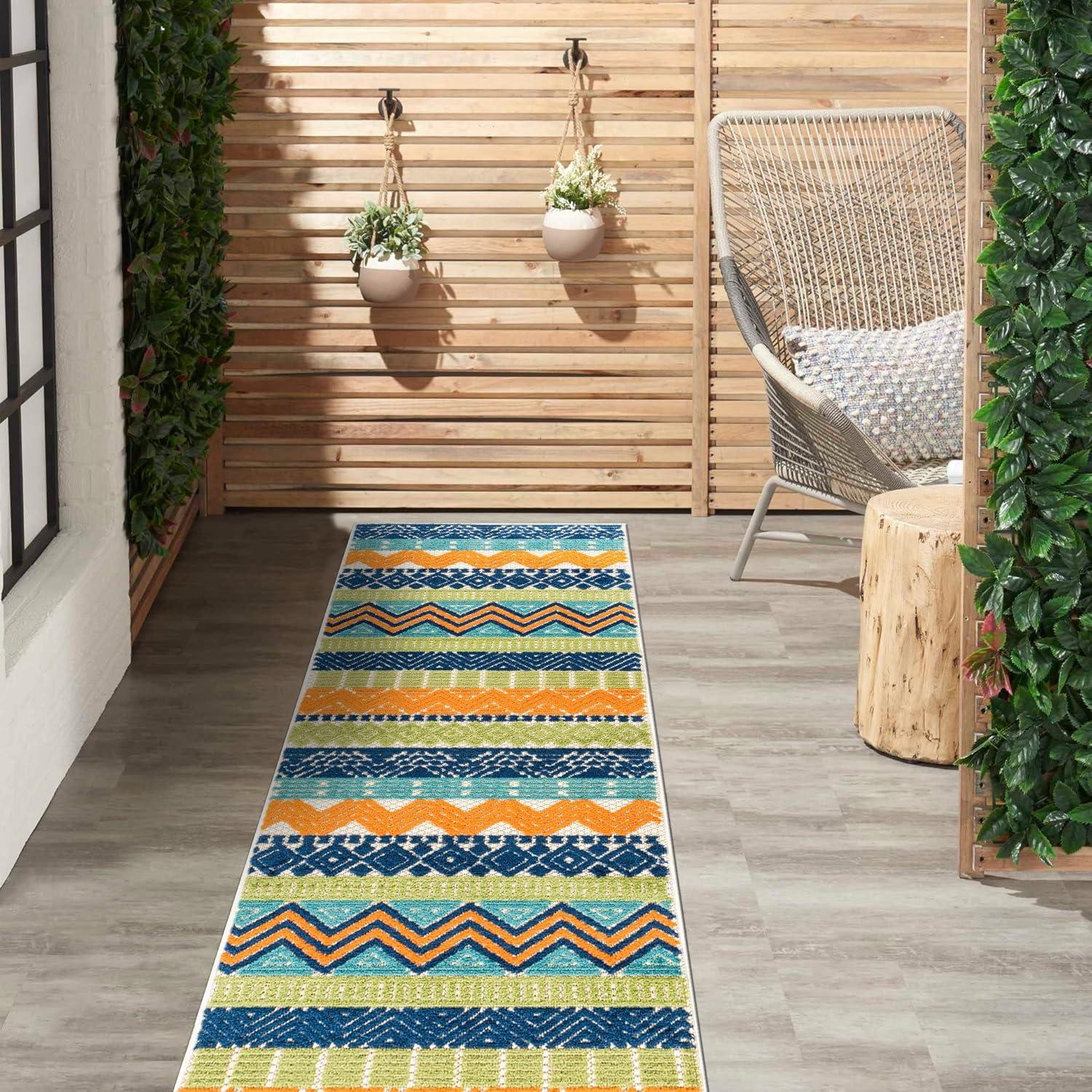 World Rug Gallery Marbella Contemporary Boho Indoor/Outdoor Area Rug