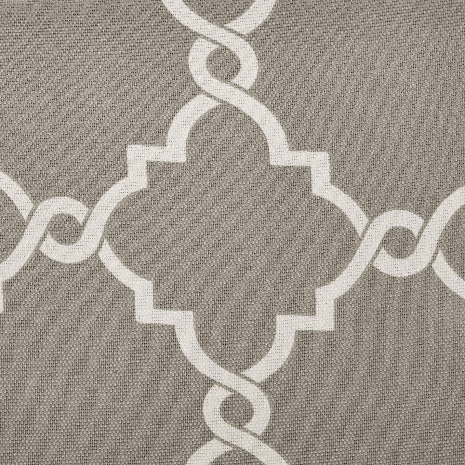 Fretwork Print Grommet Top Window Curtain Panel