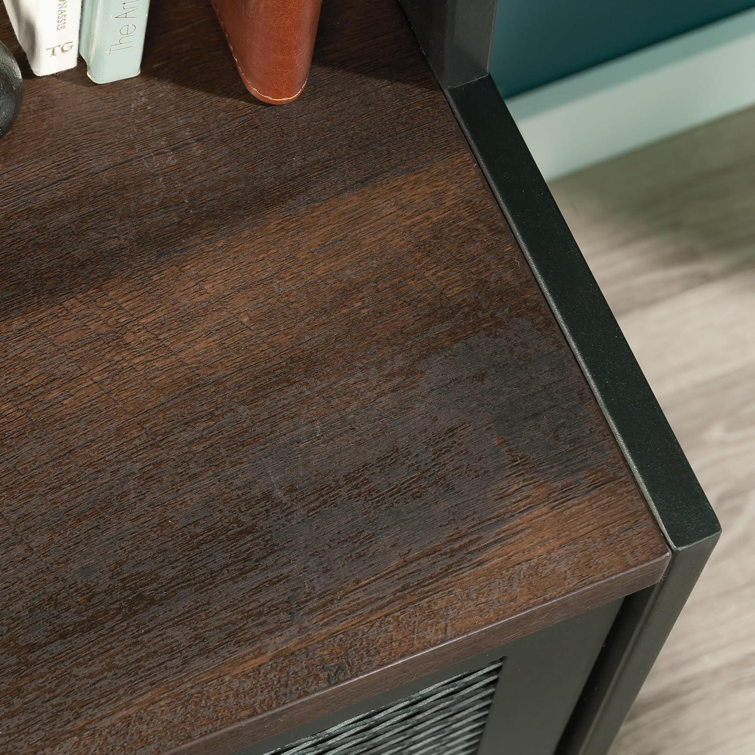 Sauder Briarbrook File Pedestal Tower Barrel Oak: 2 Drawers, Adjustable Shelves, MDF & Metal