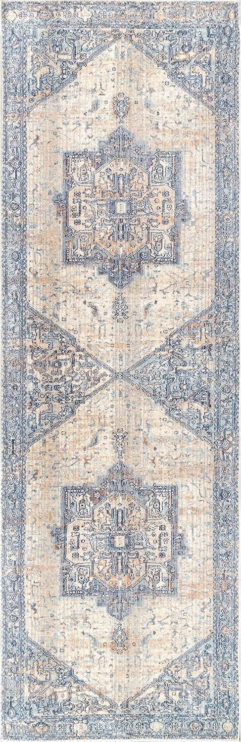 nuLOOM Harriet Vintage Medallion Fringe Area Rug