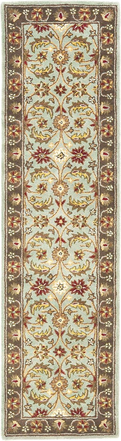 SAFAVIEH Heritage Kent Traditional Wool Runner Rug, Blue/Brown, 2'3" x 8'