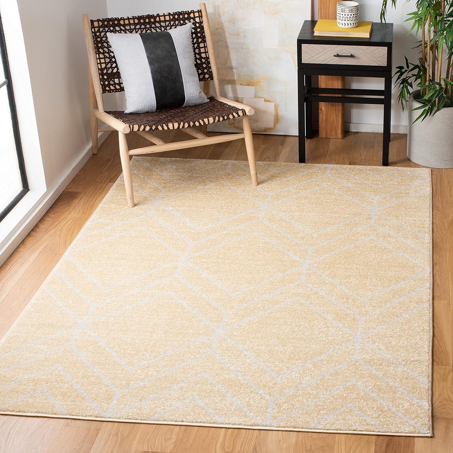 Adirondack ADR241 Machine Made Indoor Area Rug - Gold/Light Grey - 5'-1"x7'-6" - Safavieh