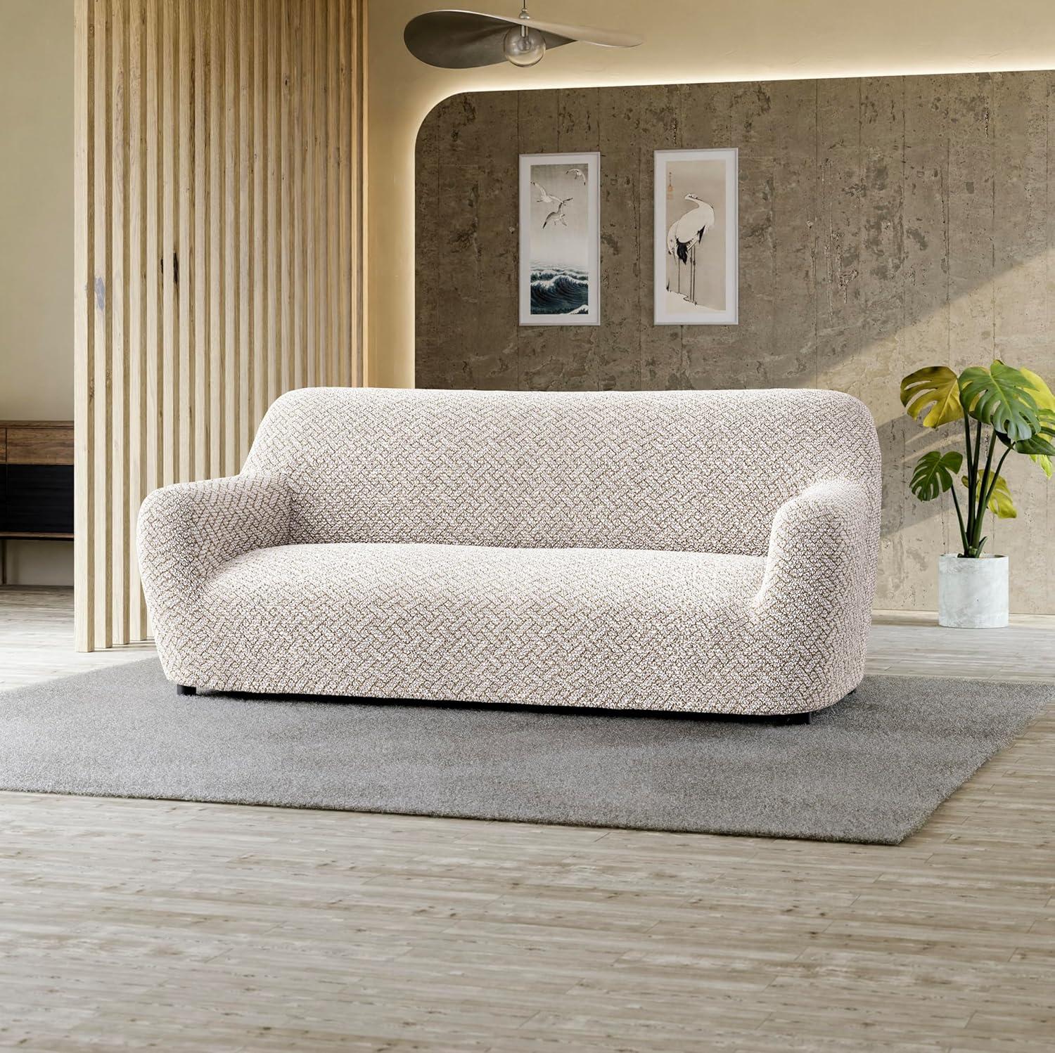 Stretchy Slipcover for Sofa - Durable & Stylish - Microfibra Printed Collection