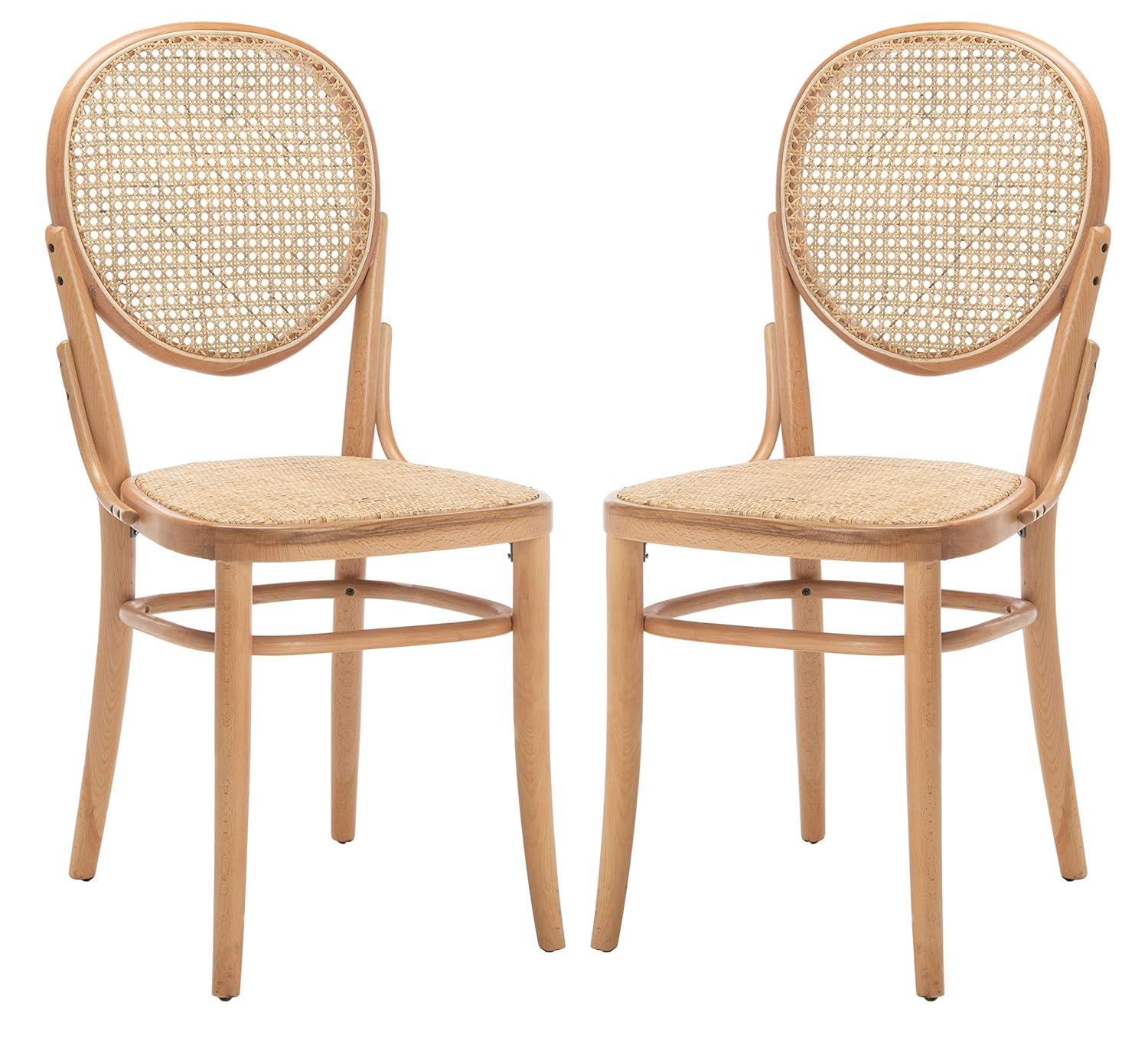 Sonia Cane Dining Chair (Set of 2) - DCH9504 - Natural - Safavieh
