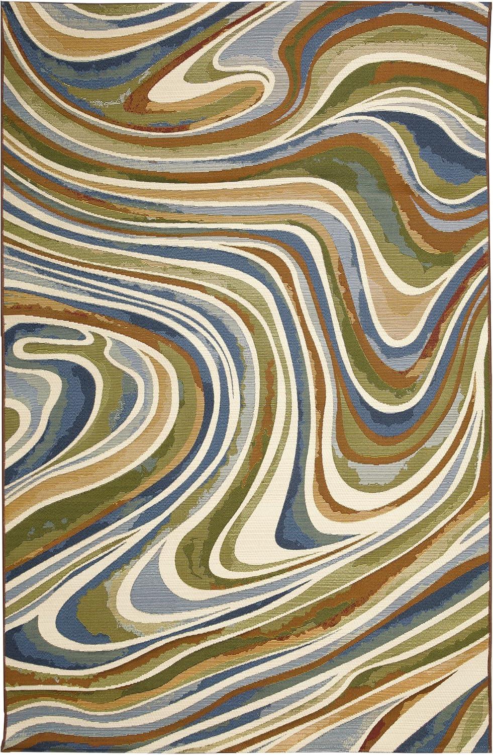 Liora Manne Marina Tides Indoor/Outdoor Rug Multi 3'3" x 4'11"