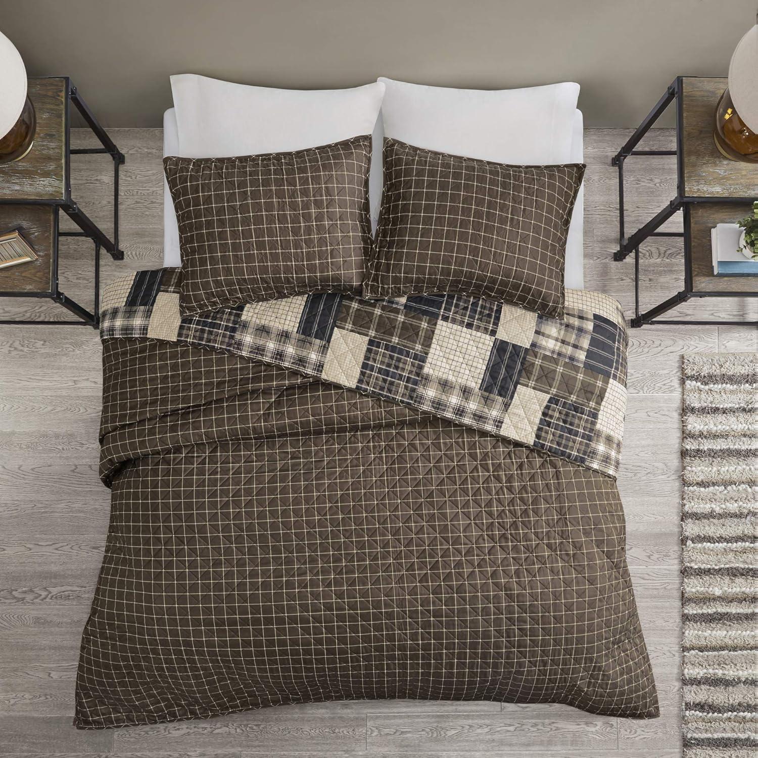Timber 3 Piece Reversible Printed Quilt Set