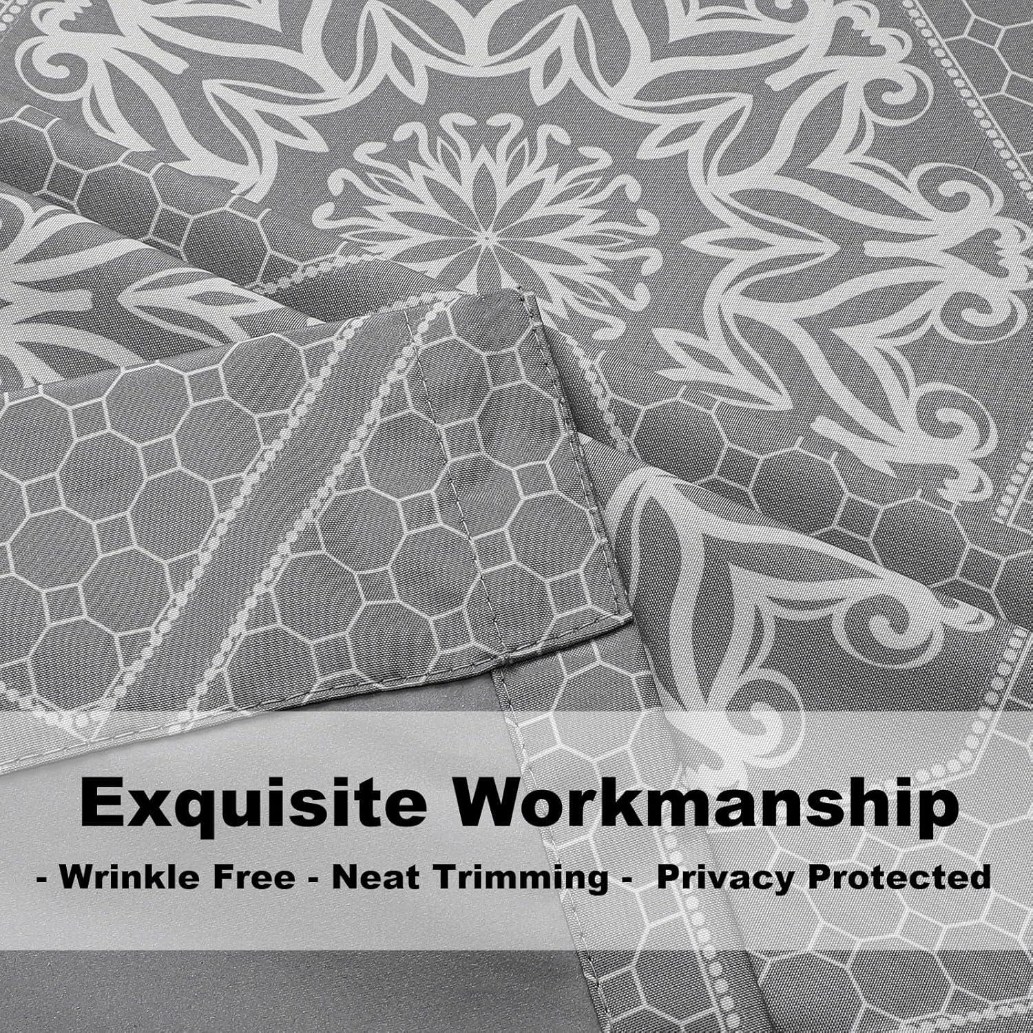 Exclusive Home Medallion Blackout Grommet Curtain Panel Pair