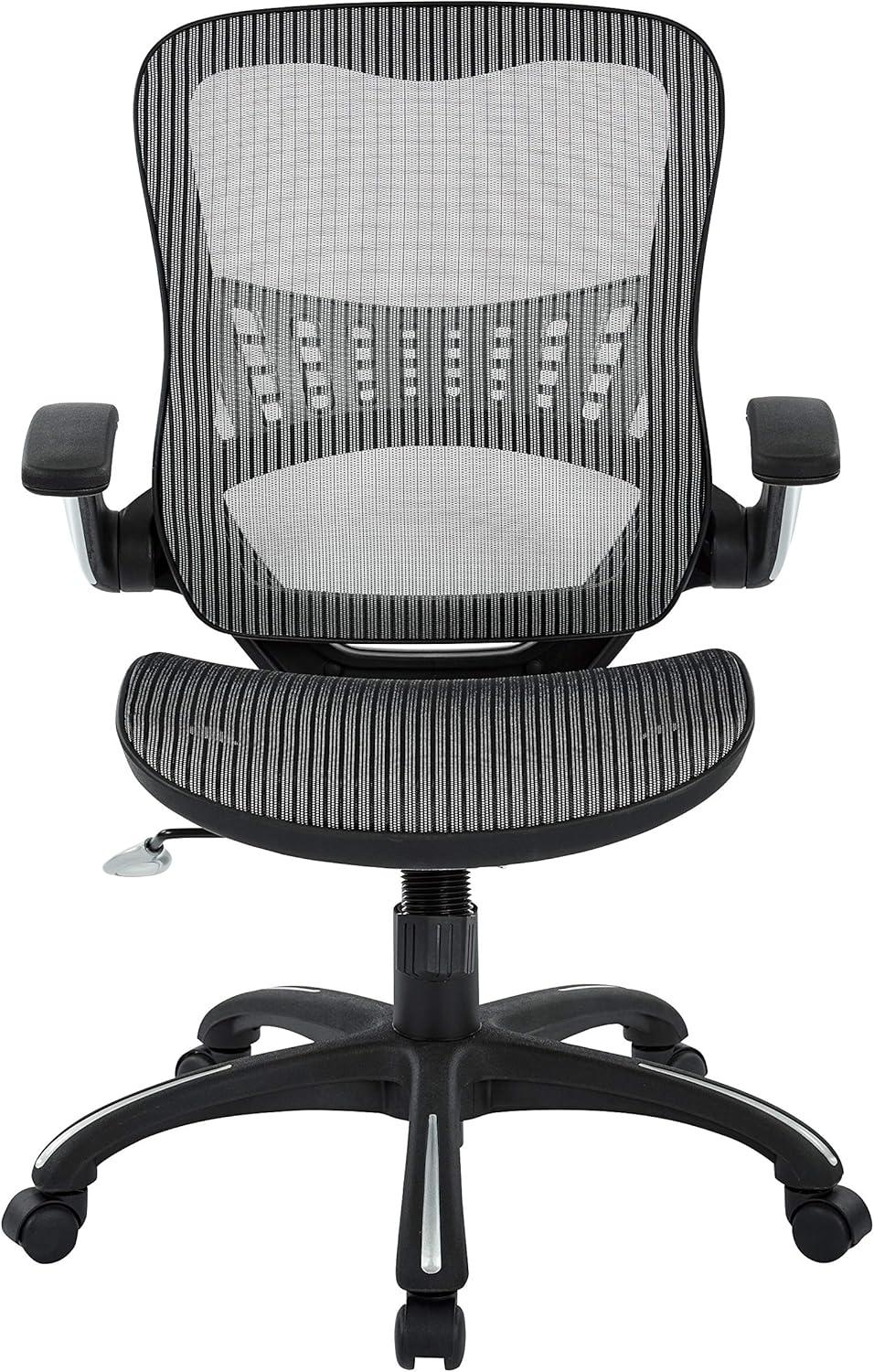 Gray Mesh Executive Swivel Office Chair with Adjustable Arms