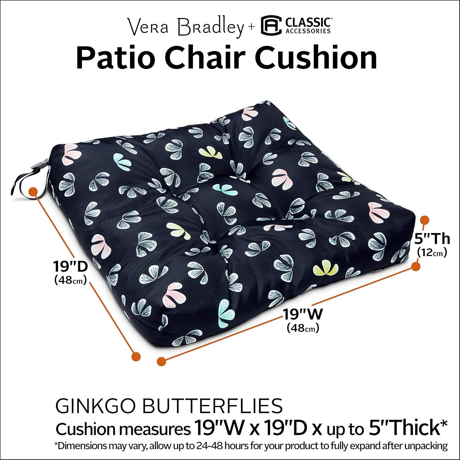 Vera Bradley by Classic Accessories Water-Resistant Patio Chair Cushions